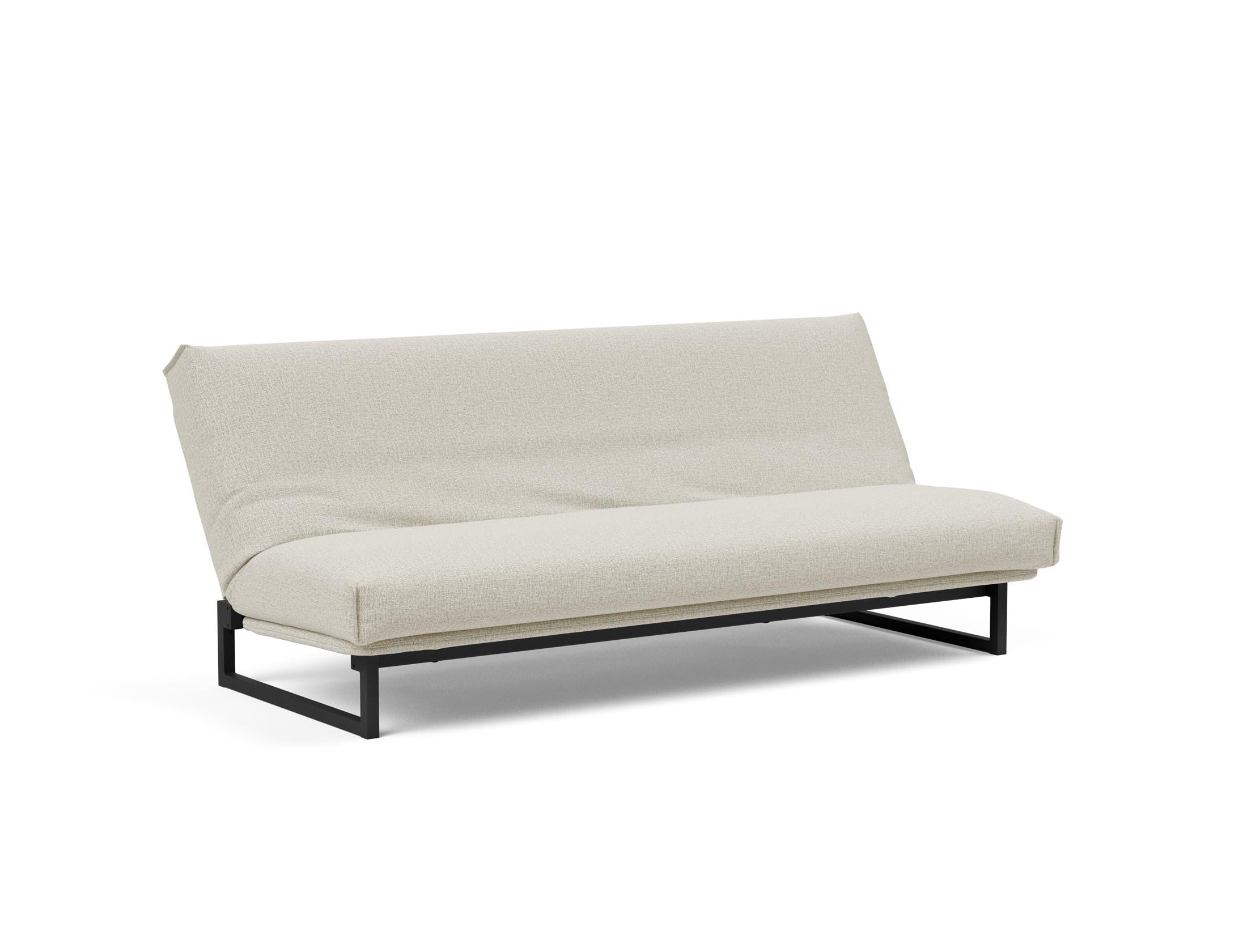 Fraction 120 Bettsofa Nordic Cover: Elegantes Schlafsofa mit weichem Soft Spring Bezug. Perfekt für gemütliche Nächte und modernes Design.