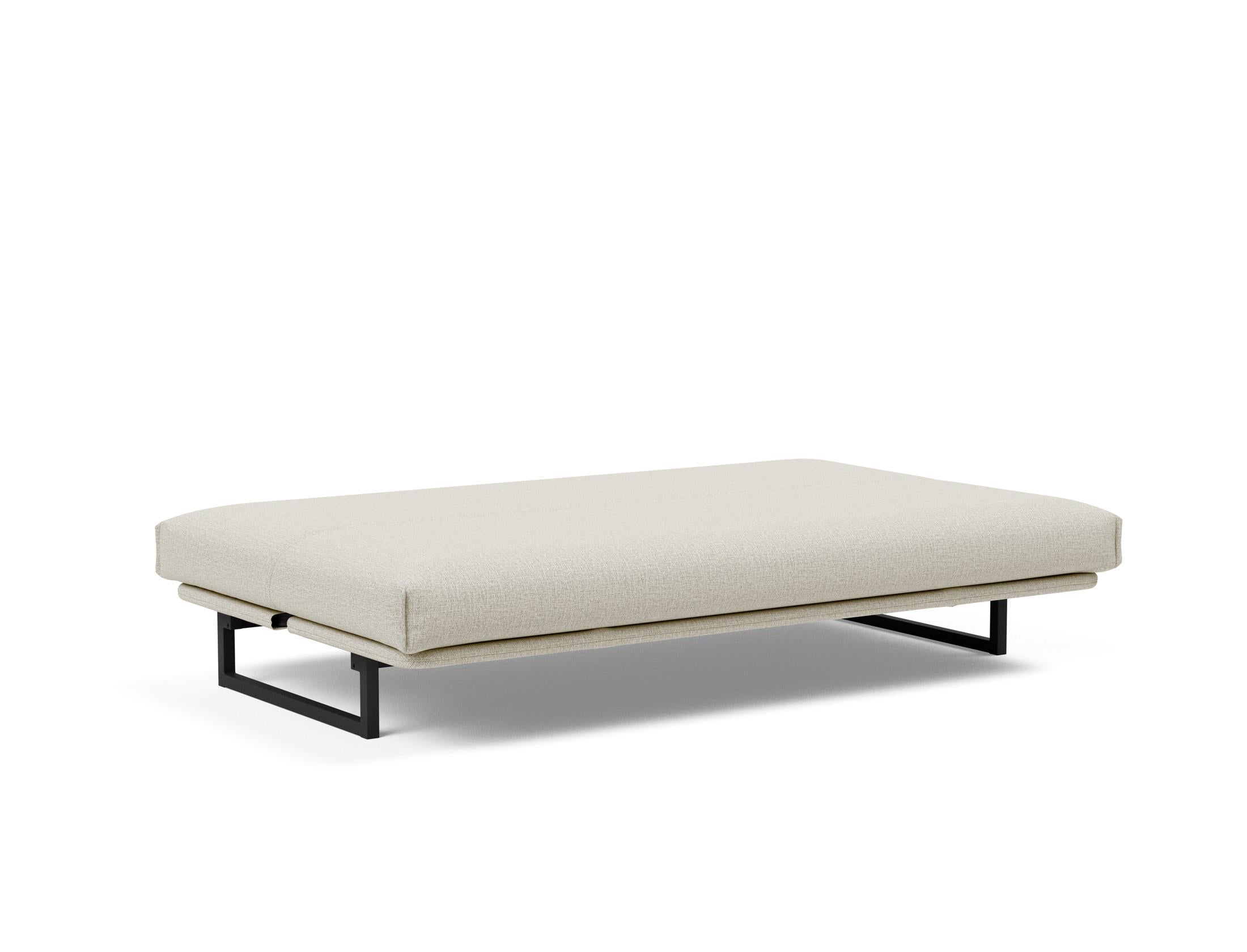 Fraction 120 Bettsofa Nordic Cover: Elegantes Schlafsofa mit weichem Soft Spring Bezug. Perfekt für gemütliche Nächte und modernes Design.