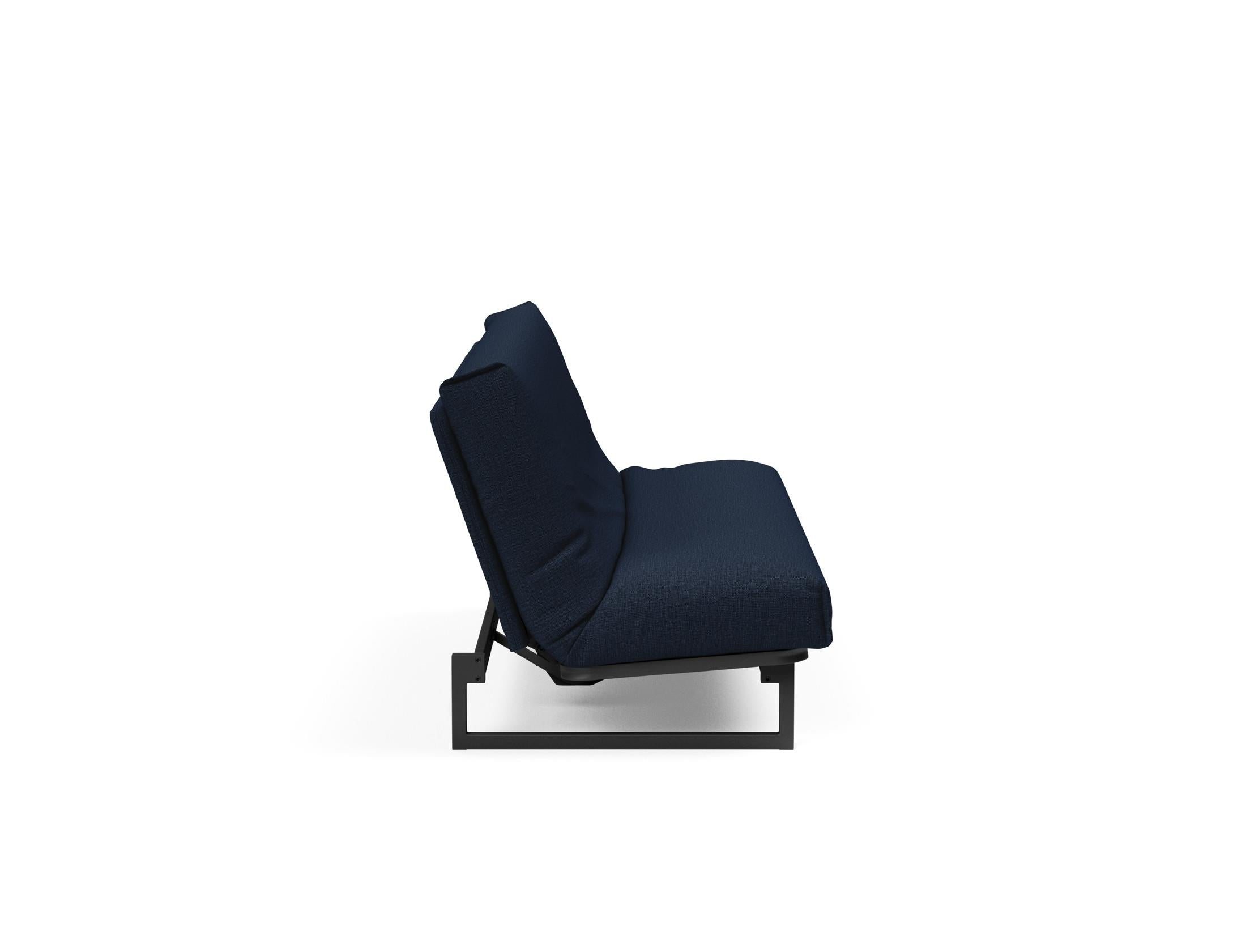 Fraction 120 Bettsofa Nordic Cover: modernes, multifunktionales Sofa mit komfortabler Soft Spring-Matratze, ideal für kleine Räume und Übernachtungsgäste.