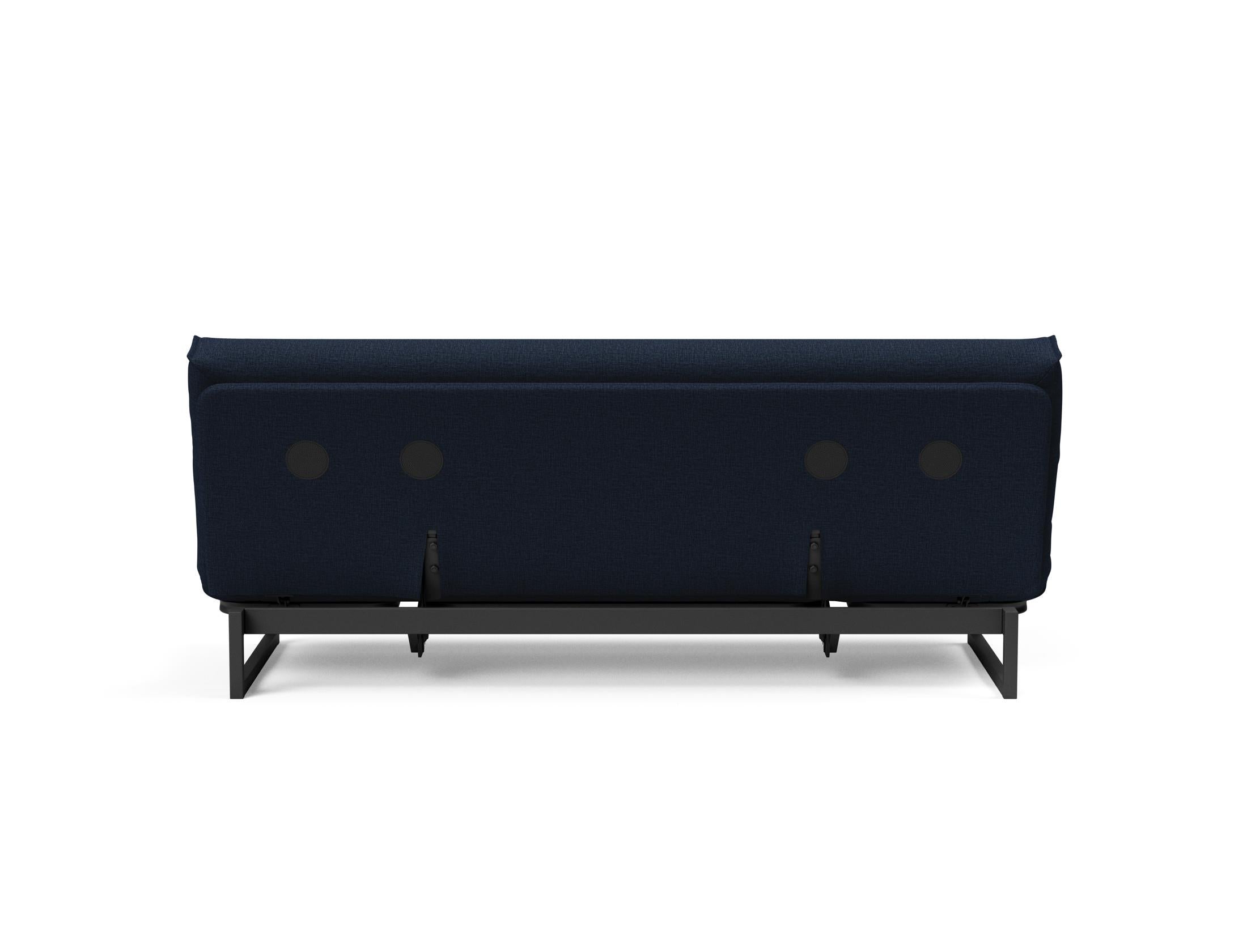 Fraction 120 Bettsofa Nordic Cover: stilvolles, platzsparendes Sofa mit bequemer Soft Spring-Matratze, perfekt für Gäste und kleine Wohnungen.