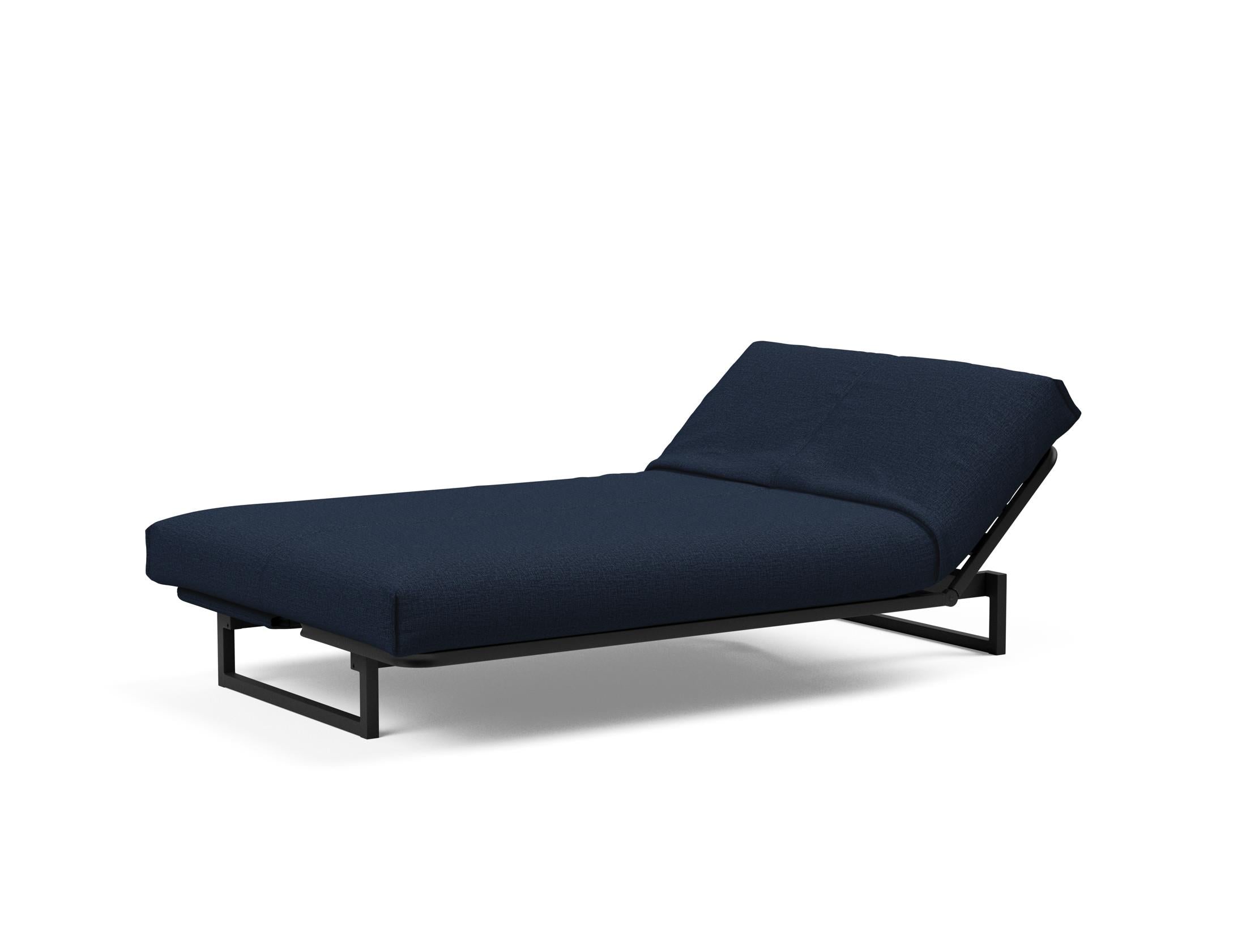 Fraction 120 Bettsofa Nordic Cover: modernes, multifunktionales Sofa mit komfortabler Soft Spring-Matratze, ideal für kleine Räume und Übernachtungsgäste.