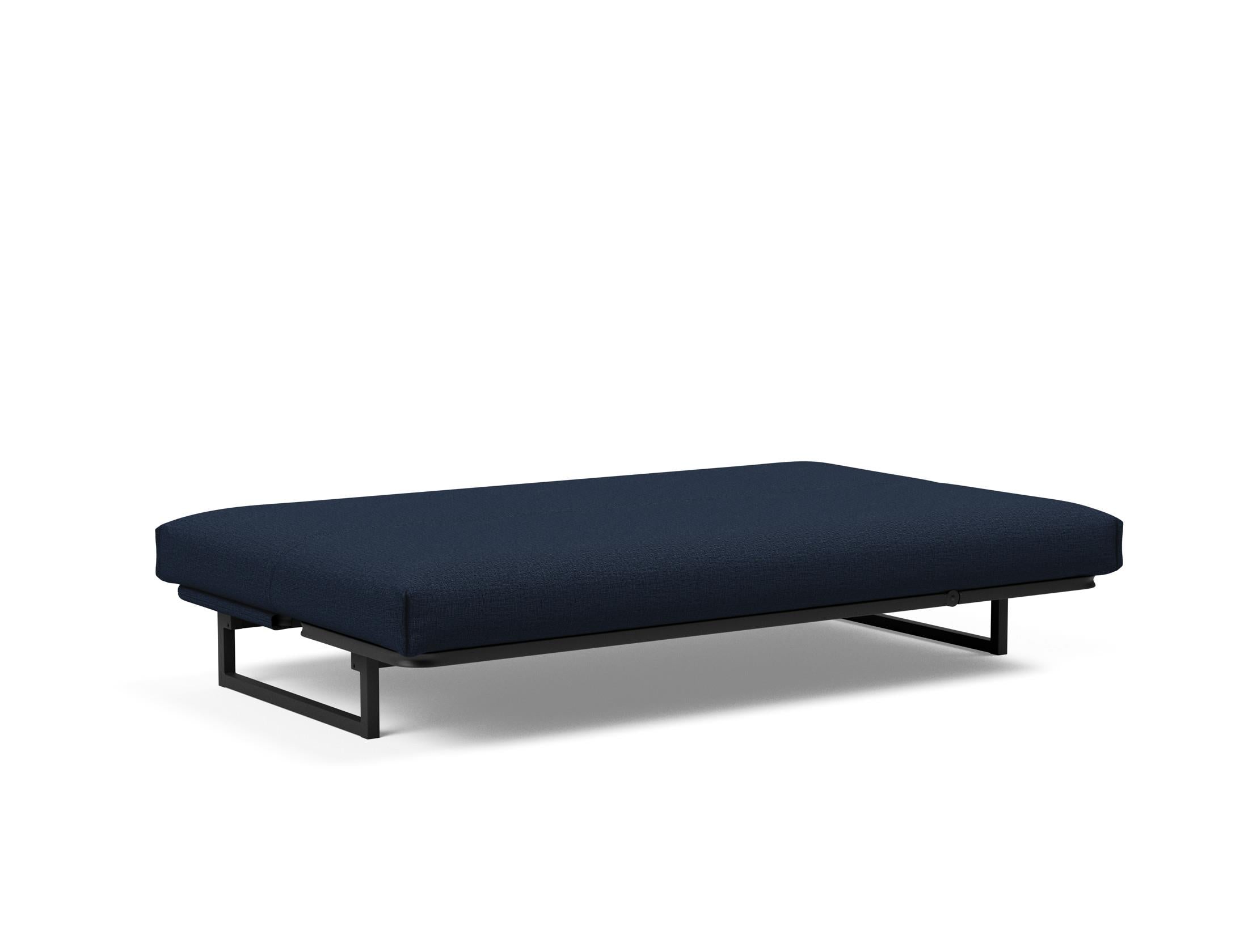 Fraction 120 Bettsofa Nordic Cover: stilvolles, platzsparendes Sofa mit bequemer Soft Spring-Matratze, perfekt für Gäste und kleine Wohnungen.