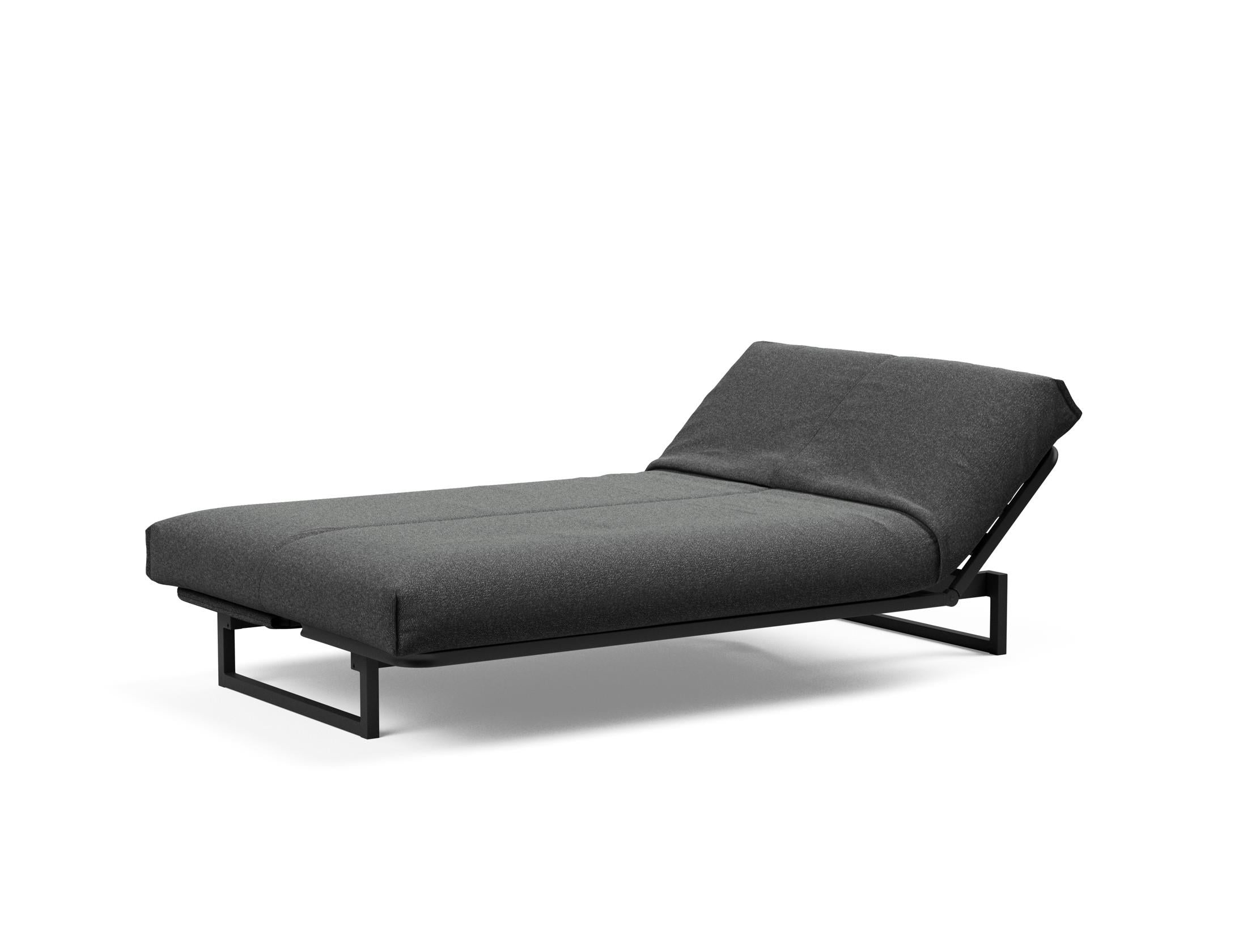 Fraction 120 Bettsofa Nordic Cover: stilvolles, platzsparendes Sofa mit bequemer Soft Spring-Matratze, perfekt für Gäste und kleine Wohnungen.
