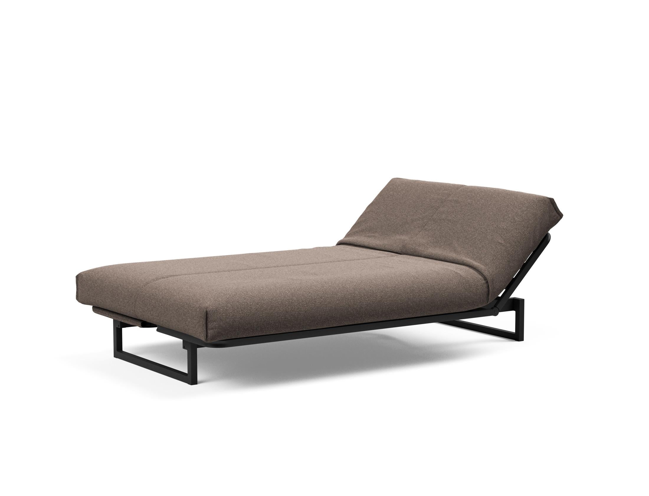 Fraction 120 Bettsofa Nordic Cover: stilvolles, platzsparendes Sofa mit bequemer Soft Spring-Matratze, perfekt für Gäste und kleine Wohnungen.