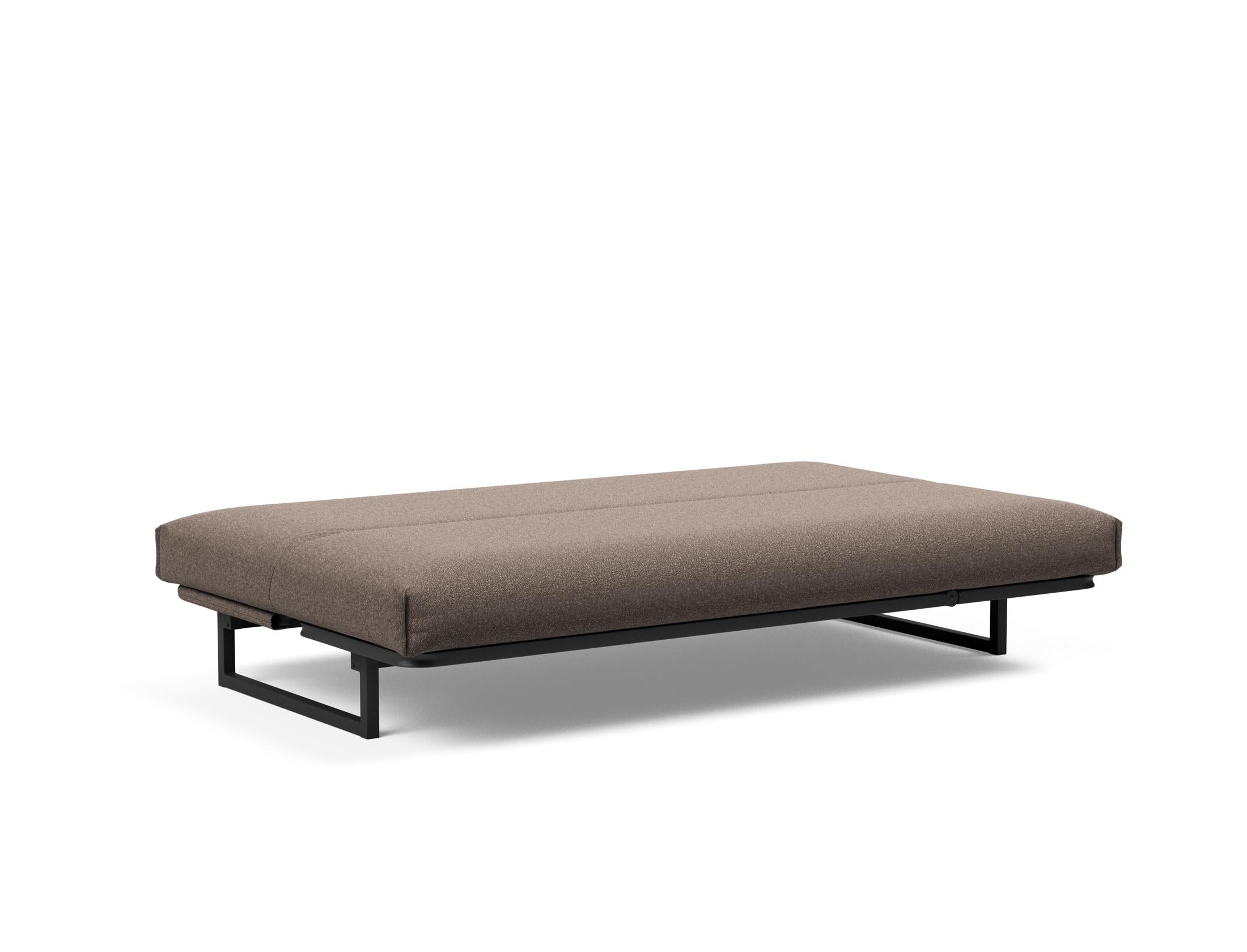Fraction 120 Bettsofa Nordic Cover: modernes, multifunktionales Sofa mit komfortabler Soft Spring-Matratze, ideal für kleine Räume und Übernachtungsgäste.