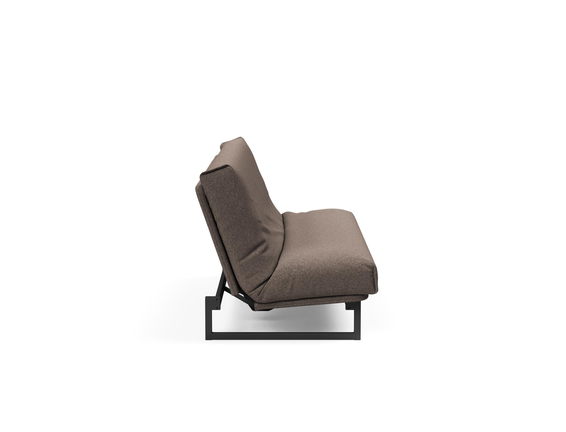 Fraction 120 Bettsofa Nordic Cover: Elegantes Schlafsofa mit weichem Soft Spring Bezug. Perfekt für gemütliche Nächte und modernes Design.