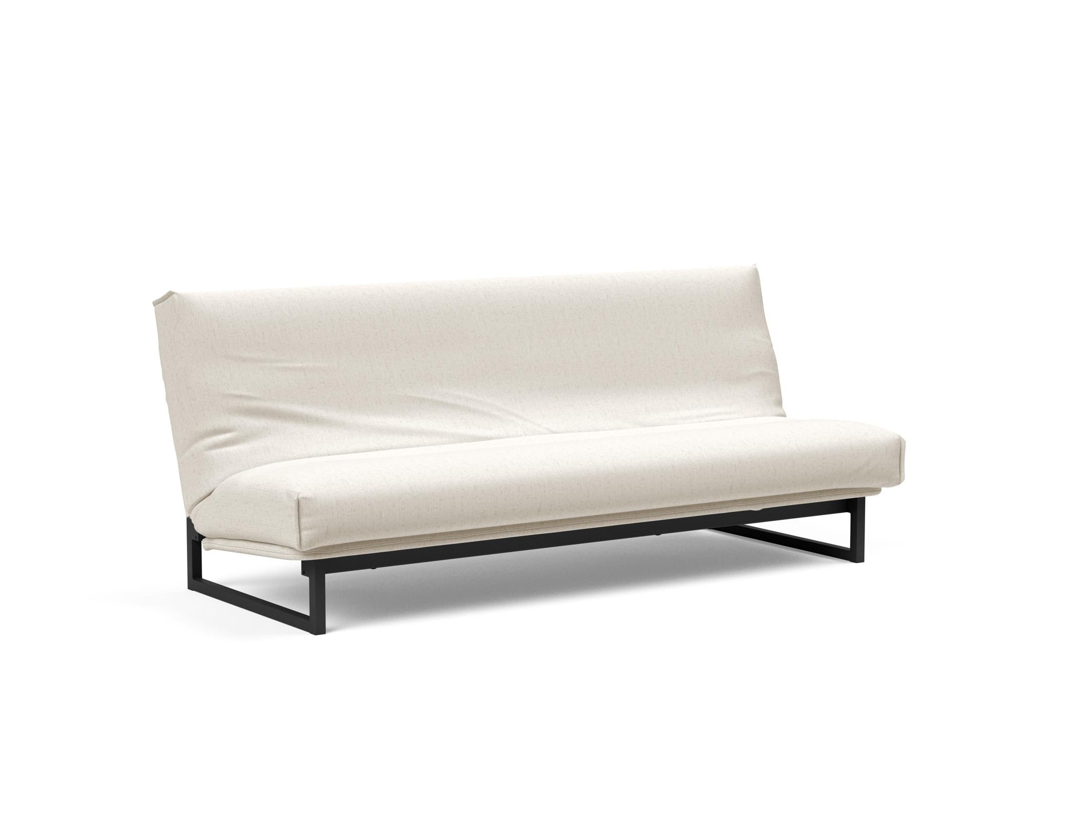 Fraction 120 Bettsofa Nordic Cover: Elegantes Schlafsofa mit weichem Soft Spring Bezug. Perfekt für gemütliche Nächte und modernes Design.