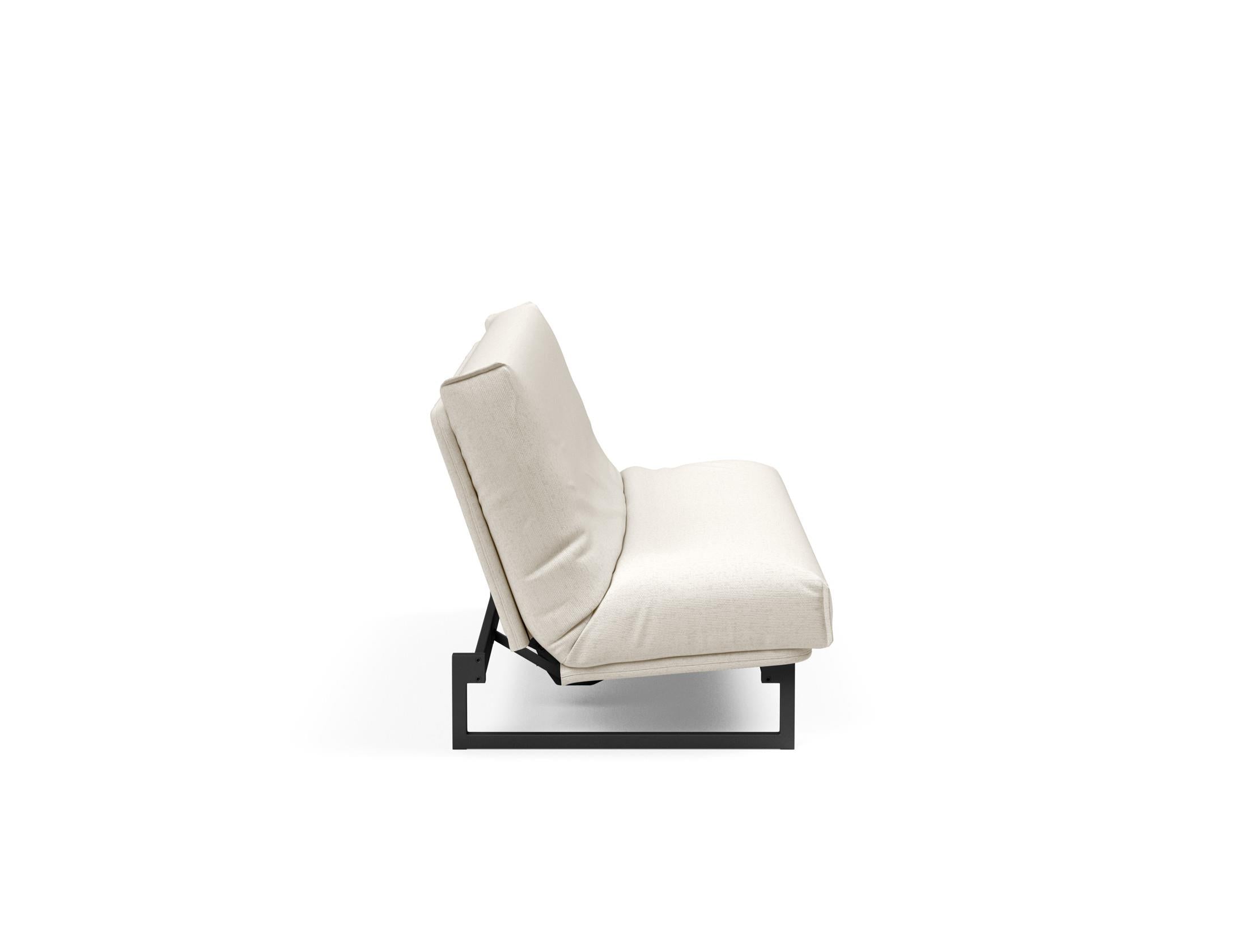 Fraction 120 Bettsofa Nordic Cover: Stilvolles Schlafsofa mit hochwertigem Soft Spring Bezug. Ideal für entspannte Nächte und modernes Wohnen.