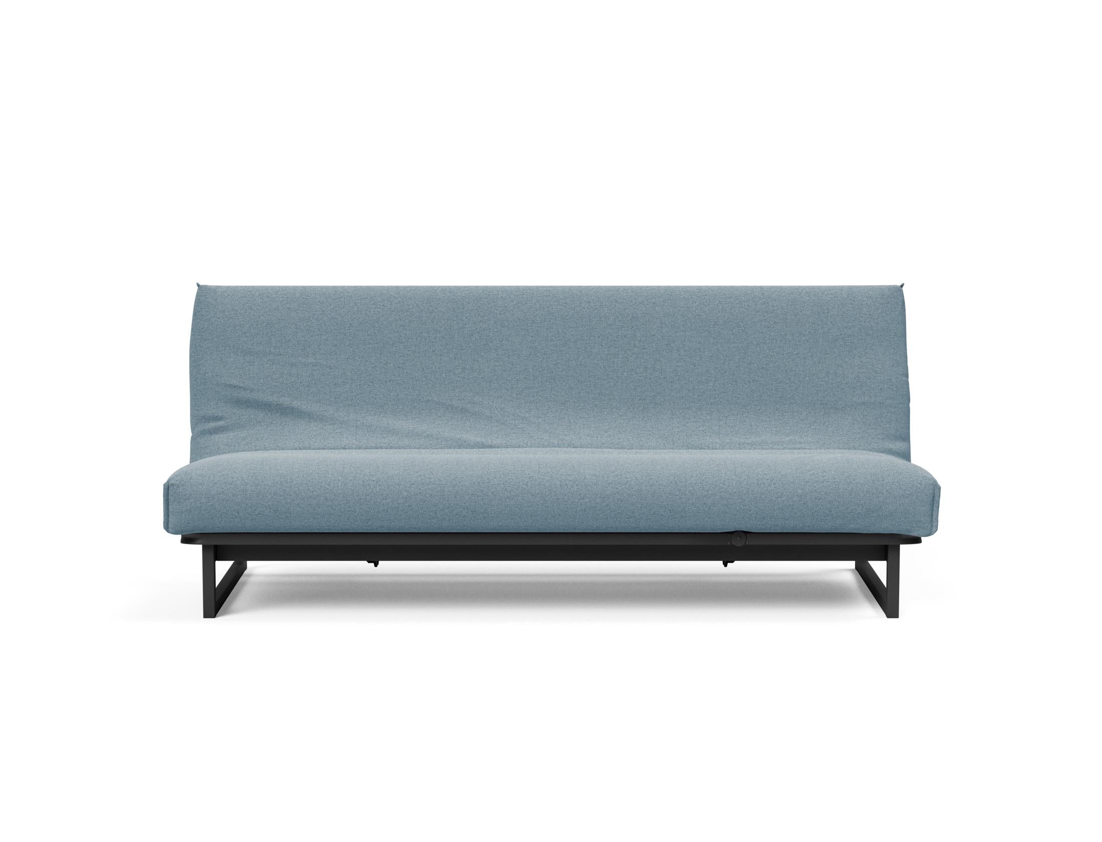 Fraction 120 Bettsofa Nordic Cover: modernes, multifunktionales Sofa mit komfortabler Soft Spring-Matratze, ideal für kleine Räume und Übernachtungsgäste.