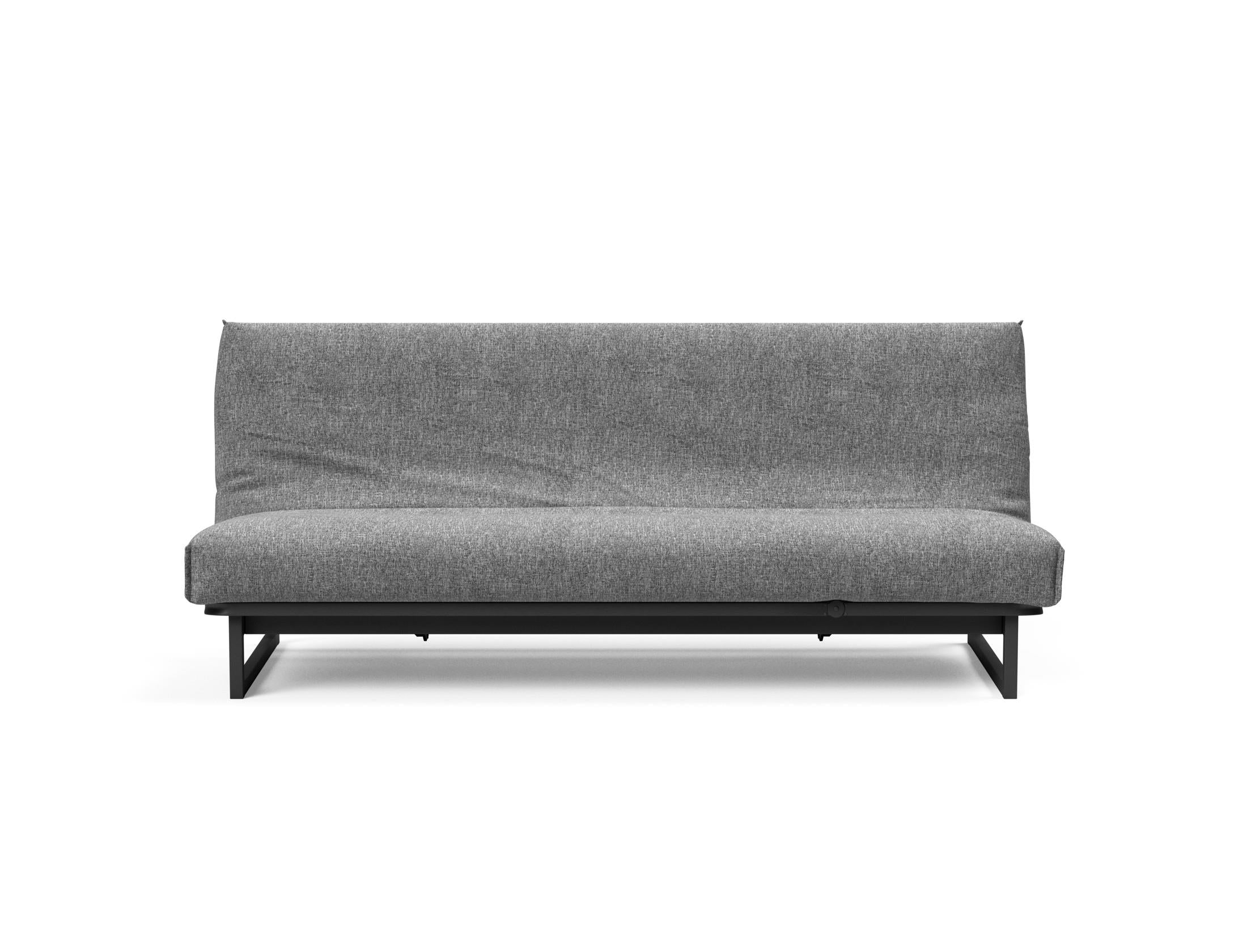 Fraction 120 Bettsofa Nordic Cover: stilvolles, platzsparendes Sofa mit bequemer Soft Spring-Matratze, perfekt für Gäste und kleine Wohnungen.