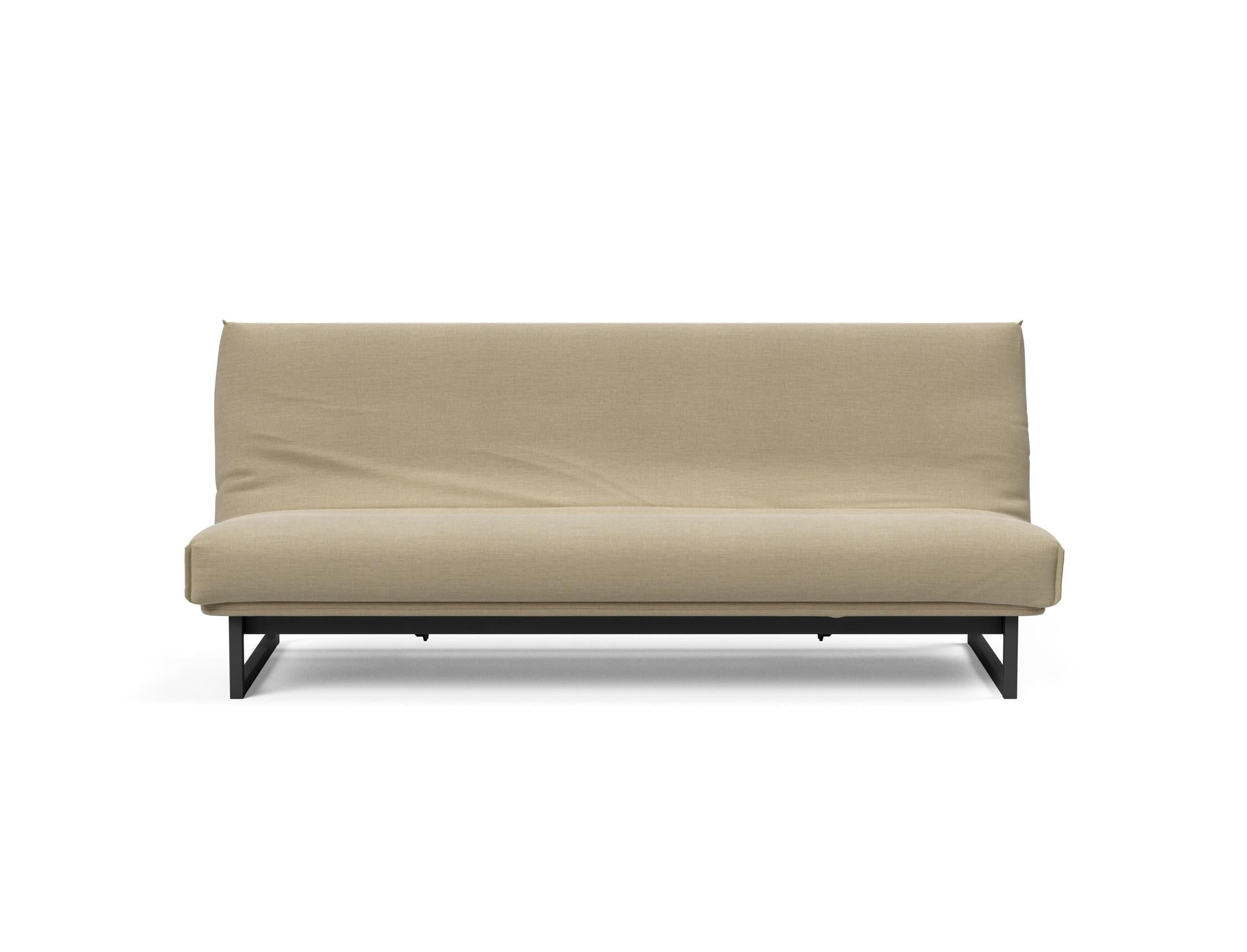 Fraction 120 Bettsofa Nordic Cover: Elegantes Schlafsofa mit weichem Soft Spring Bezug. Perfekt für gemütliche Nächte und modernes Design.