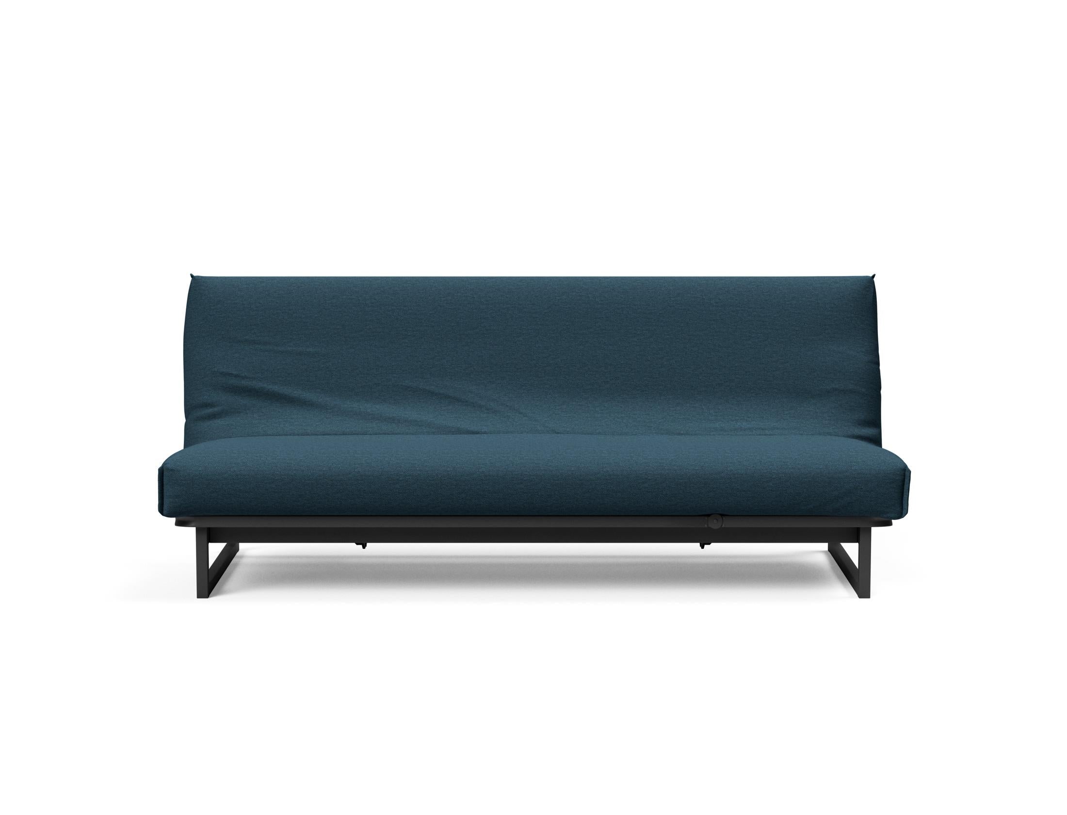 Fraction 120 Bettsofa Nordic Cover: modernes, multifunktionales Sofa mit komfortabler Soft Spring-Matratze, ideal für kleine Räume und Übernachtungsgäste.