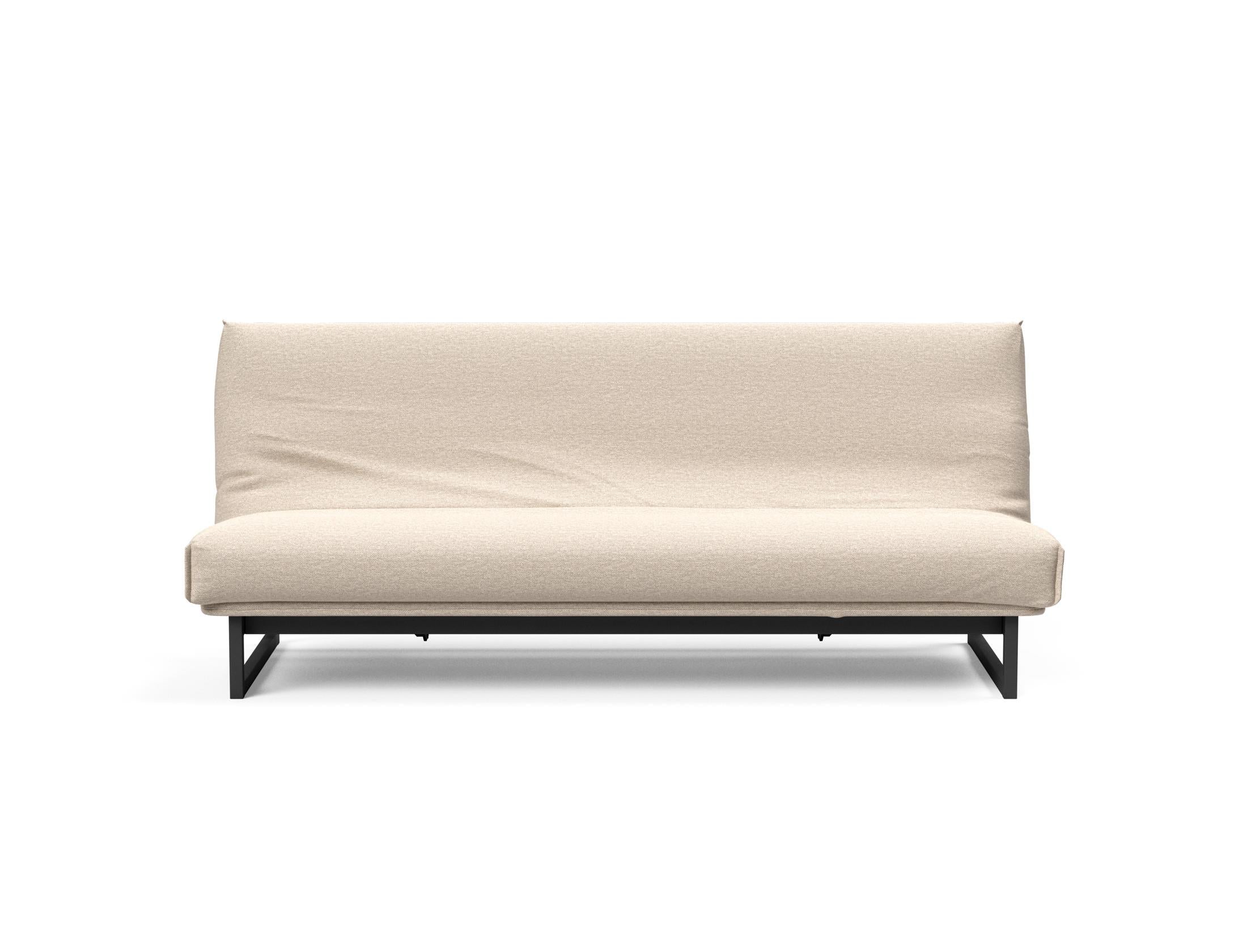 Fraction 120 Bettsofa Nordic Cover: Stilvolles Schlafsofa mit hochwertigem Soft Spring Bezug. Ideal für entspannte Nächte und modernes Wohnen.