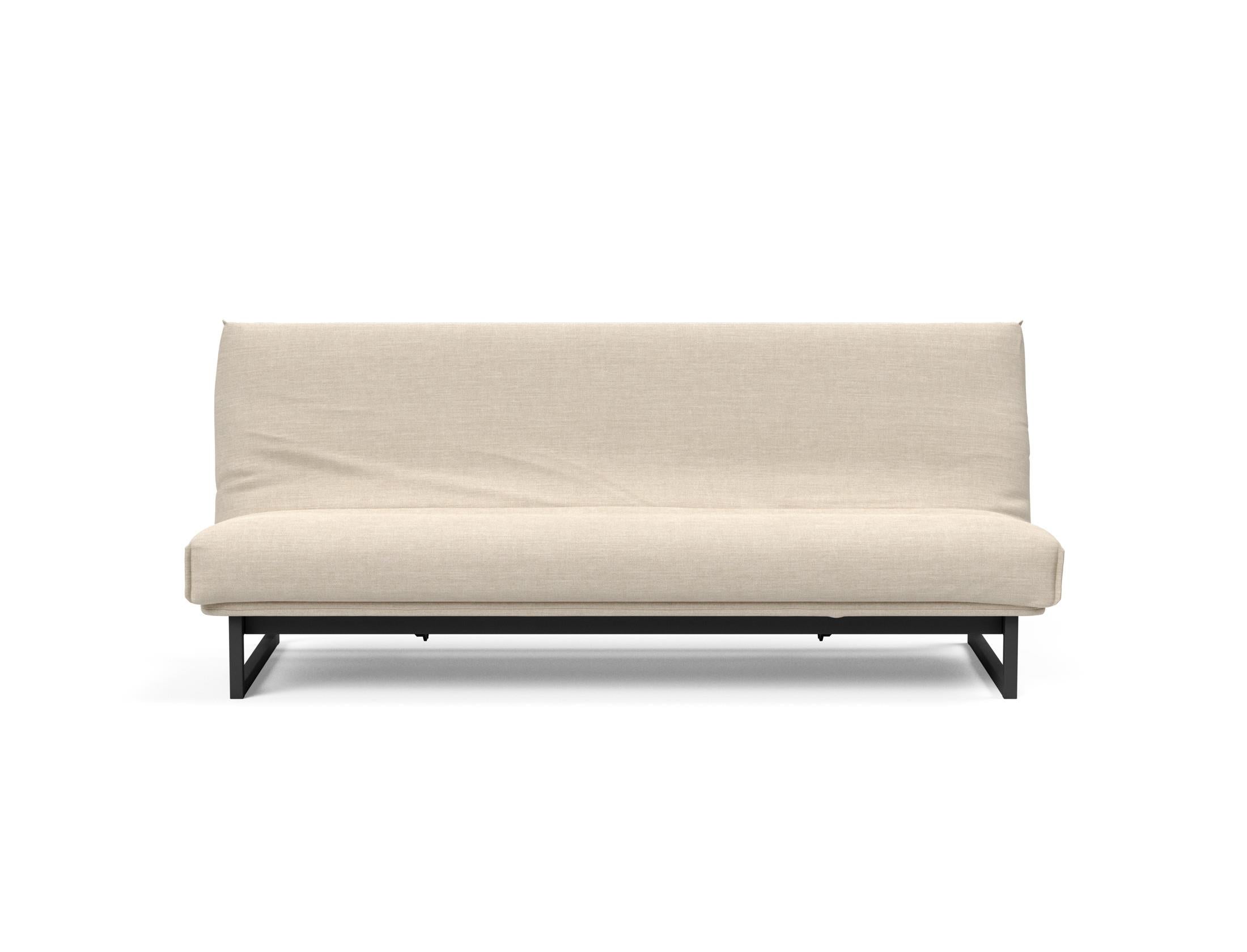 Fraction 120 Bettsofa Nordic Cover: Elegantes Schlafsofa mit weichem Soft Spring Bezug. Perfekt für gemütliche Nächte und modernes Design.