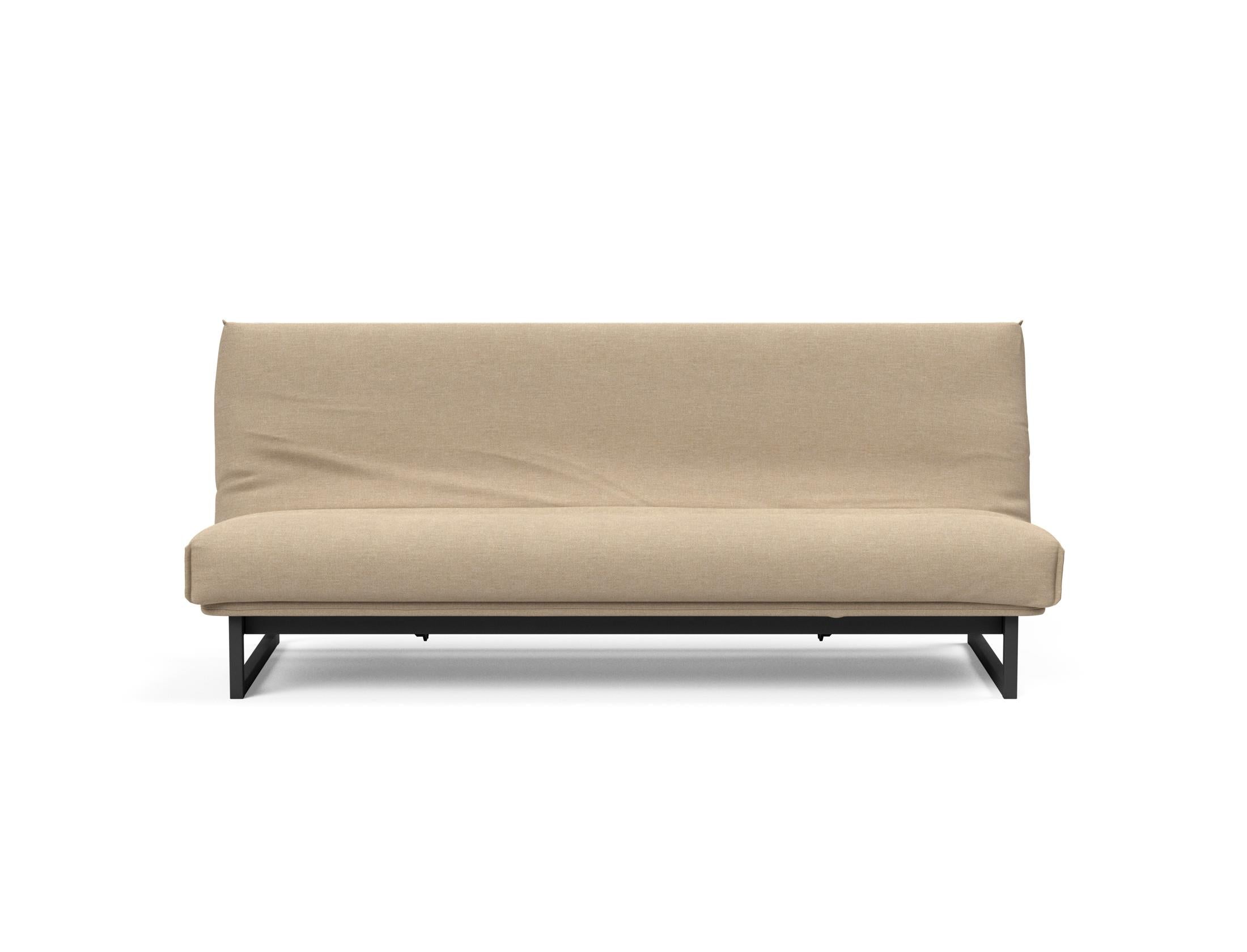 Fraction 120 Bettsofa Nordic Cover: Stilvolles Schlafsofa mit hochwertigem Soft Spring Bezug. Ideal für entspannte Nächte und modernes Wohnen.