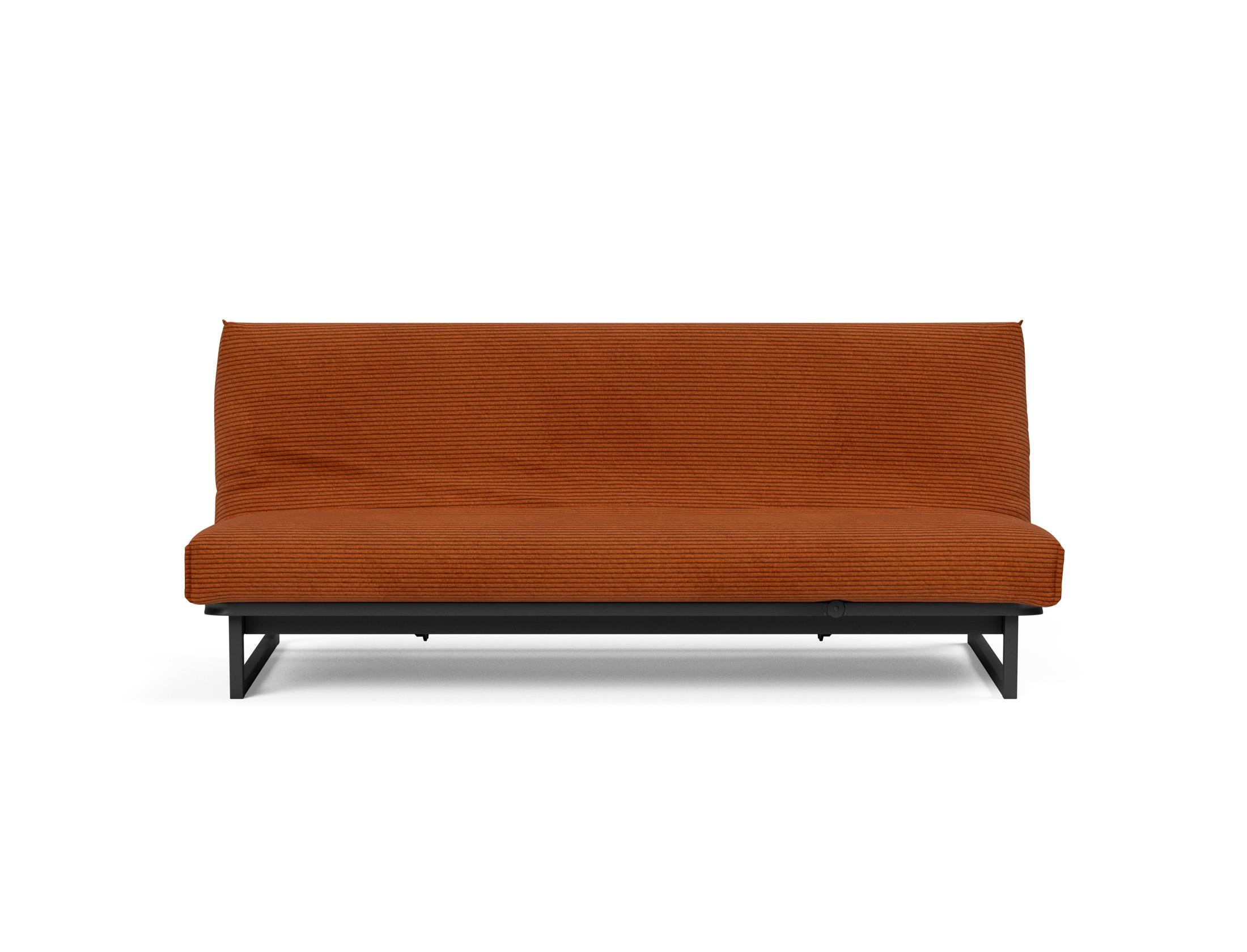 Fraction 120 Bettsofa Nordic Cover: stilvolles, platzsparendes Sofa mit bequemer Soft Spring-Matratze, perfekt für Gäste und kleine Wohnungen.