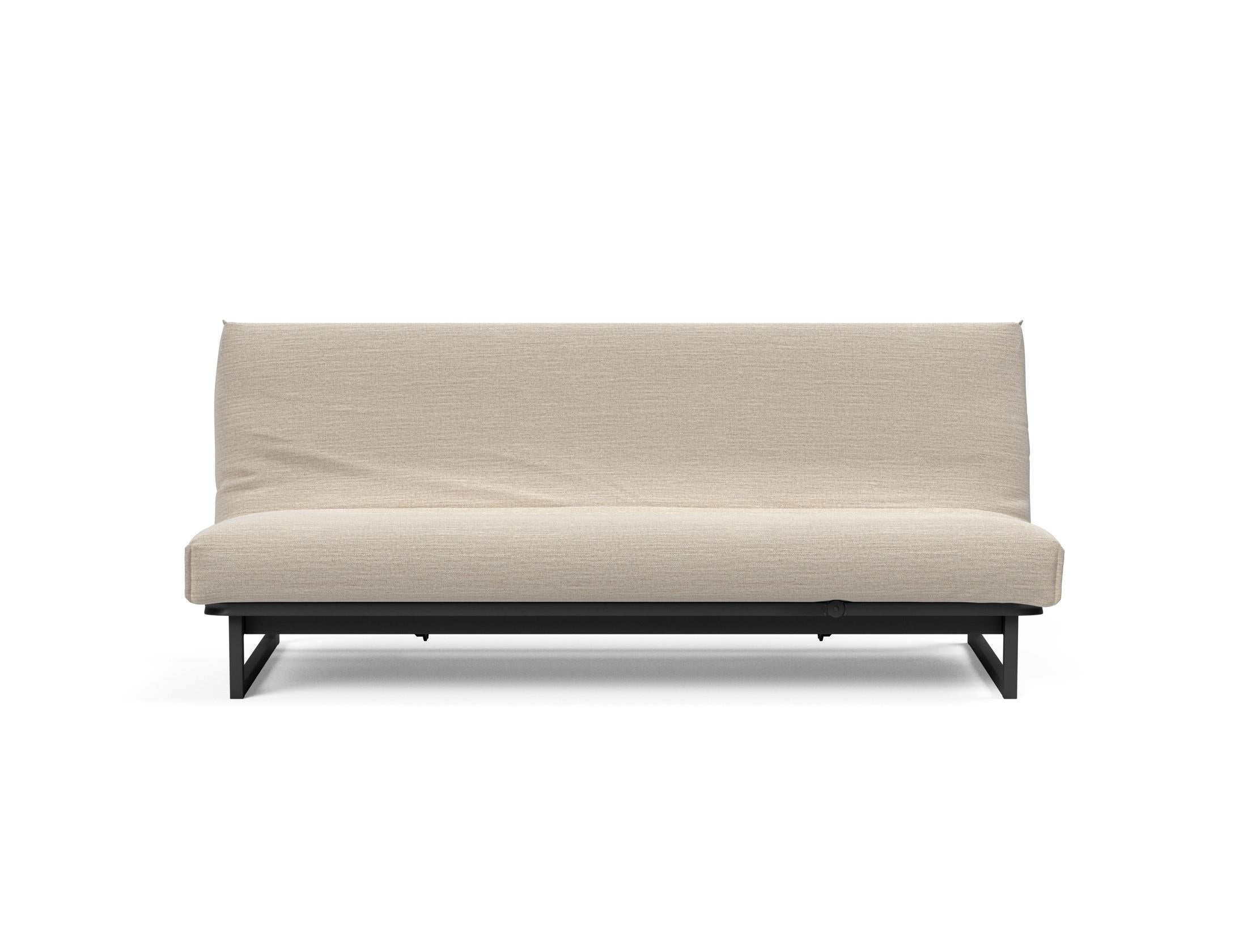 Fraction 120 Bettsofa Nordic Cover: modernes, multifunktionales Sofa mit komfortabler Soft Spring-Matratze, ideal für kleine Räume und Übernachtungsgäste.