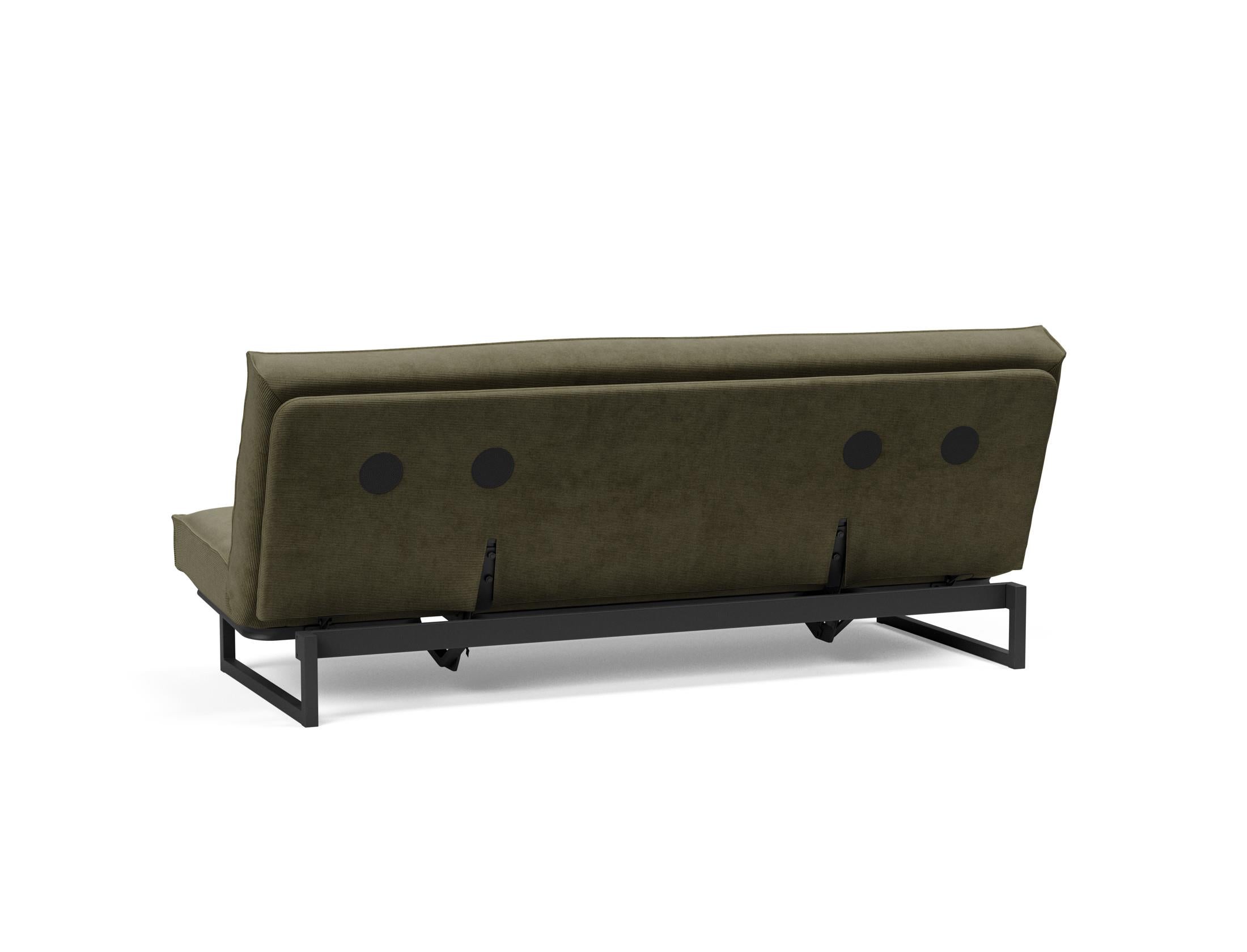 Erleben Sie das Fraction 120 Bettsofa Sharp Plus Cover Soft Spring von Innovation Living – modern, funktional und ideal für kleine Räume.