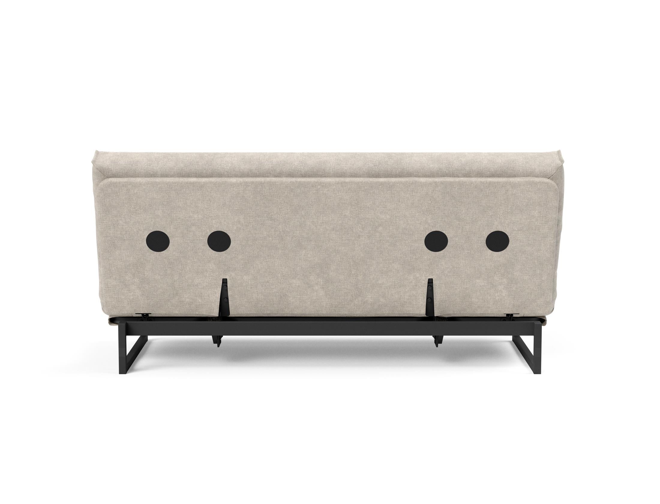 Fraction 140 Bettsofa Nordic Cover: Stilvolles Schlafsofa mit Soft Spring Technologie, perfekt für gemütliche Abende und stilvolle Einrichtung.