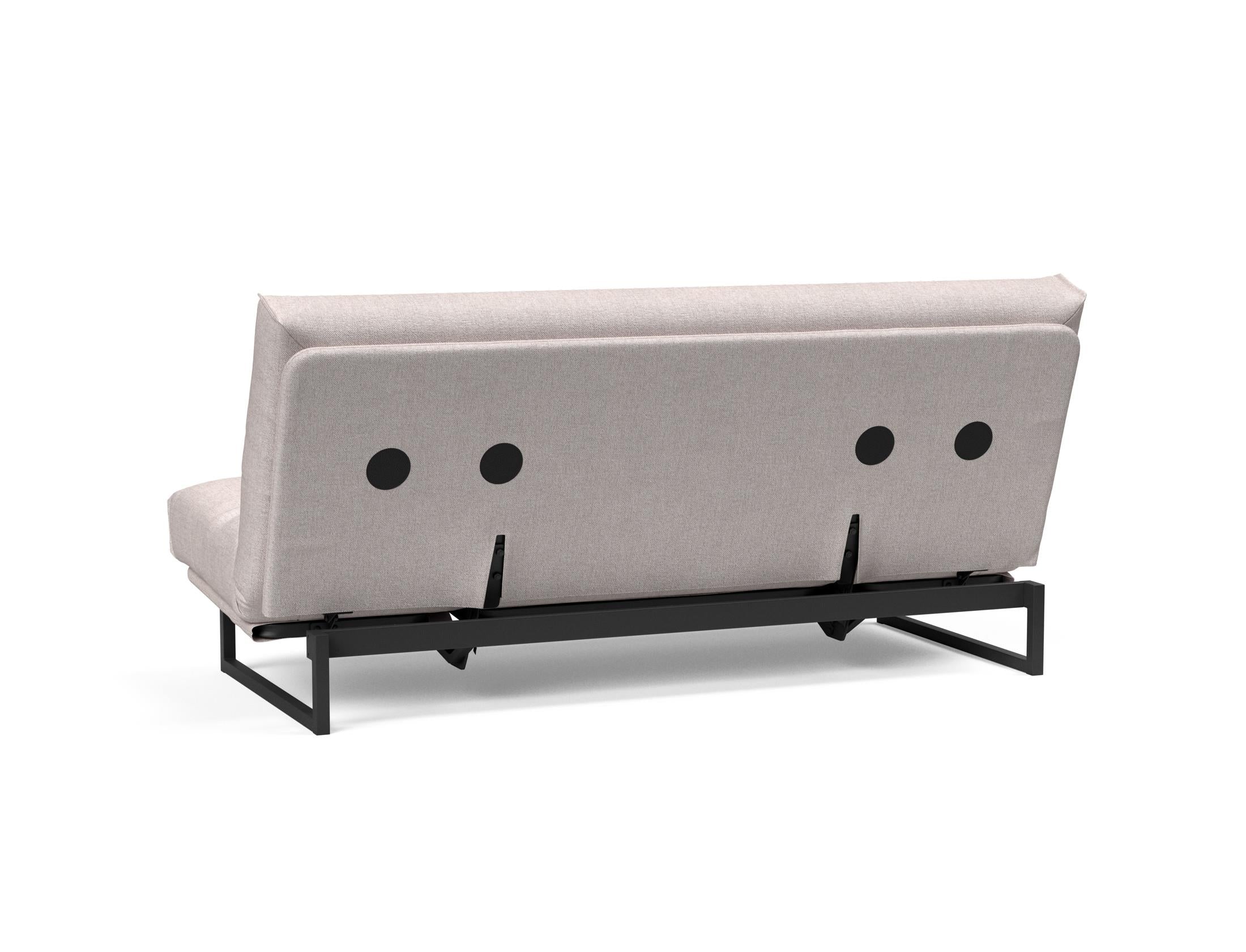 Fraction 140 Bettsofa Nordic Cover: Elegantes Schlafsofa mit komfortabler Soft Spring Federung, ideal für entspannte Nächte und modernes Wohndesign.