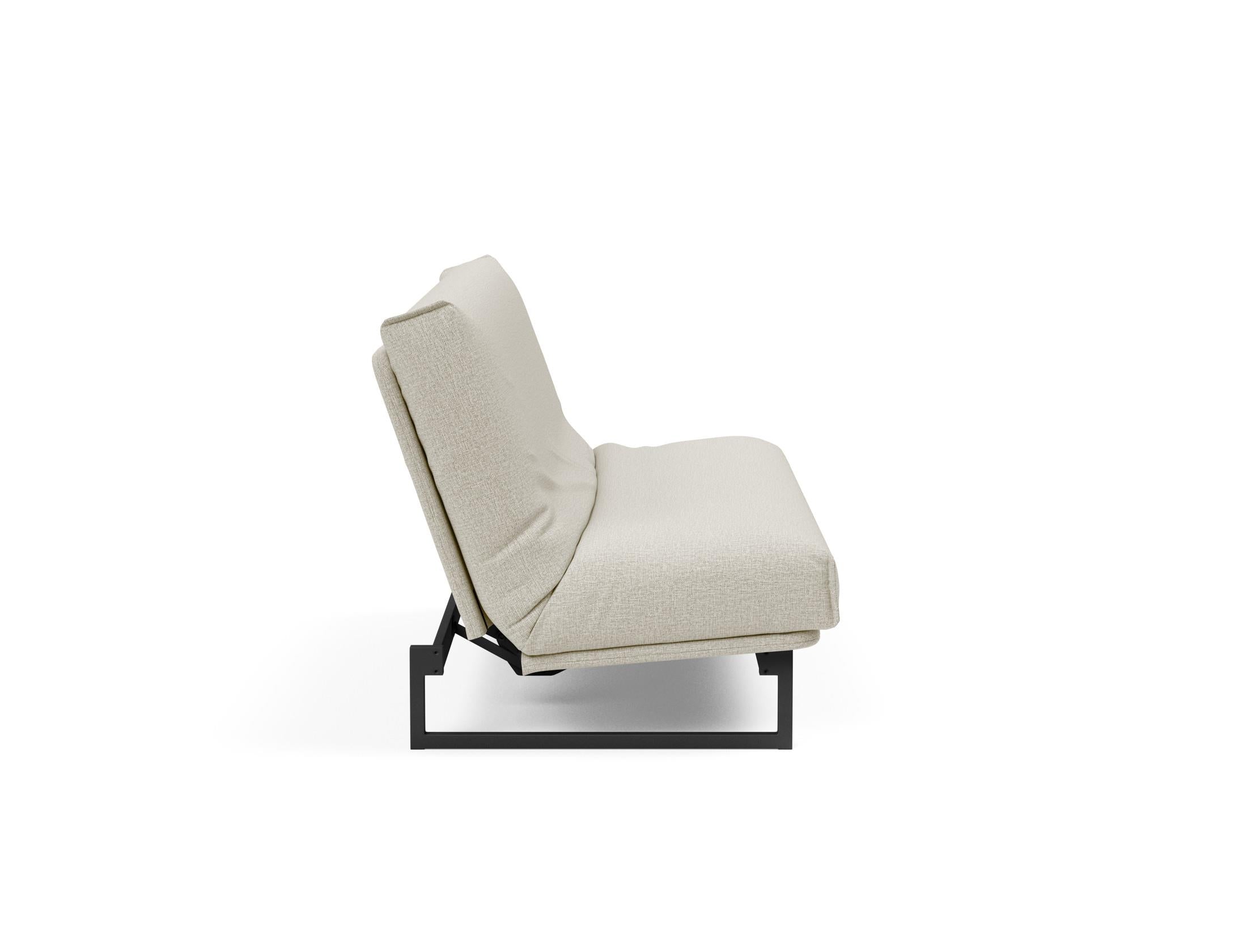 Fraction 140 Bettsofa Nordic Cover: Elegantes Schlafsofa mit komfortabler Soft Spring Federung, ideal für entspannte Nächte und modernes Wohndesign.