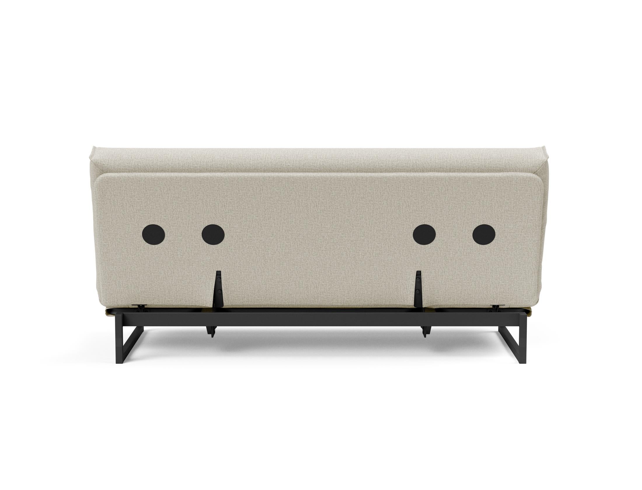 Fraction 140 Bettsofa Nordic Cover: Stilvolles Schlafsofa mit hochwertiger Soft Spring Federung, perfekt für gemütliche Nächte und modernes Interieur.