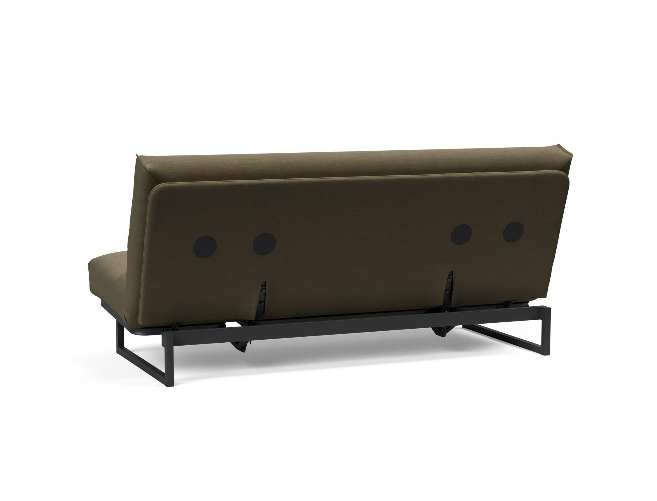 Entdecken Sie das Fraction 140 Bettsofa mit Nordic Cover von Innovation Living: stilvolles Design, komfortable Soft Spring-Matratze, ideal für kompakte Wohnräume.