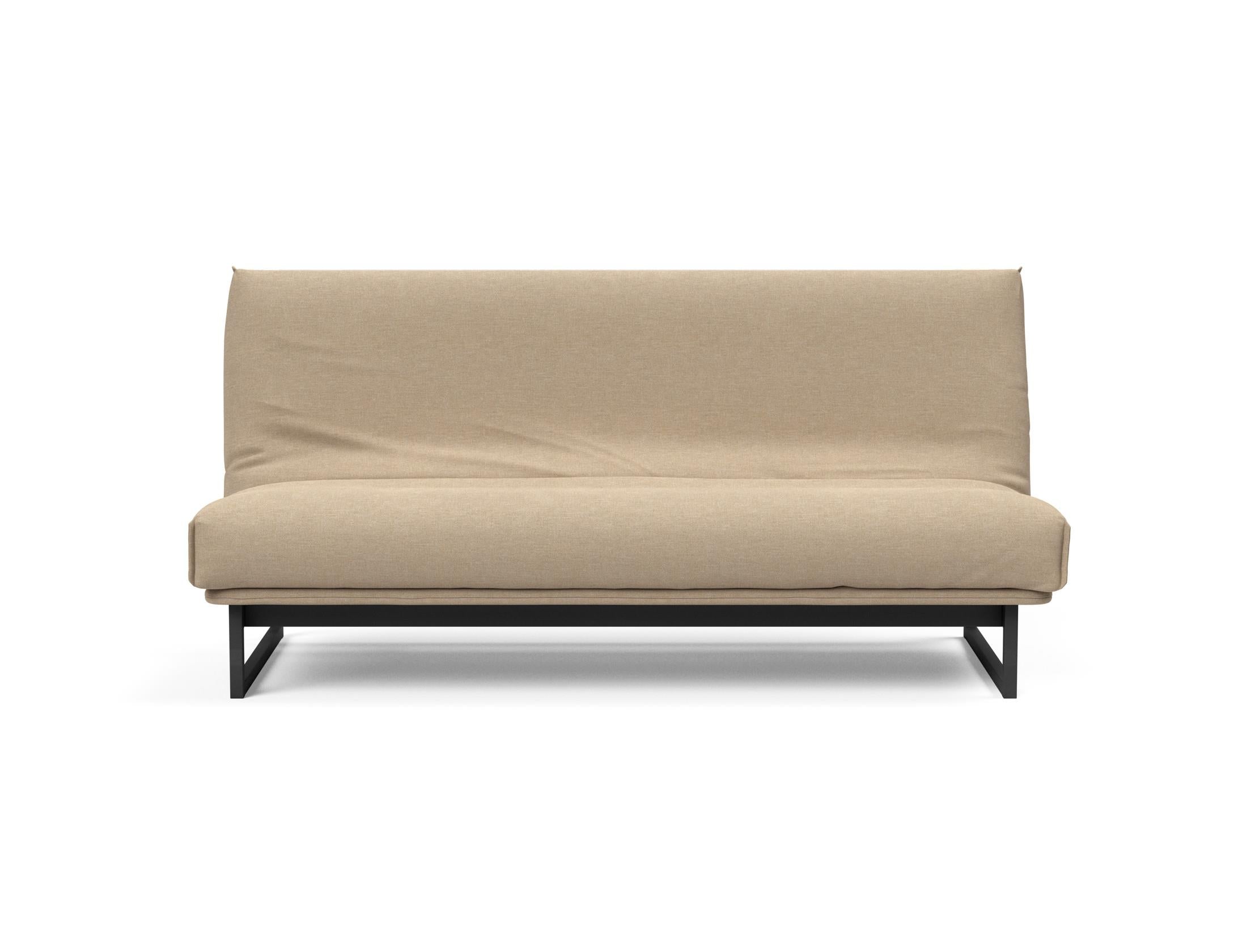 Fraction 140 Bettsofa Nordic Cover: Stilvolles Schlafsofa mit hochwertiger Soft Spring Federung, perfekt für gemütliche Nächte und modernes Interieur.