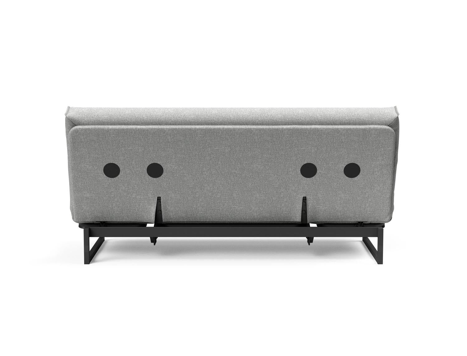 Erleben Sie das Fraction 140 Bettsofa mit Nordic Cover von Innovation Living: modernes Design, bequeme Soft Spring-Matratze, perfekt für kleine Räume.