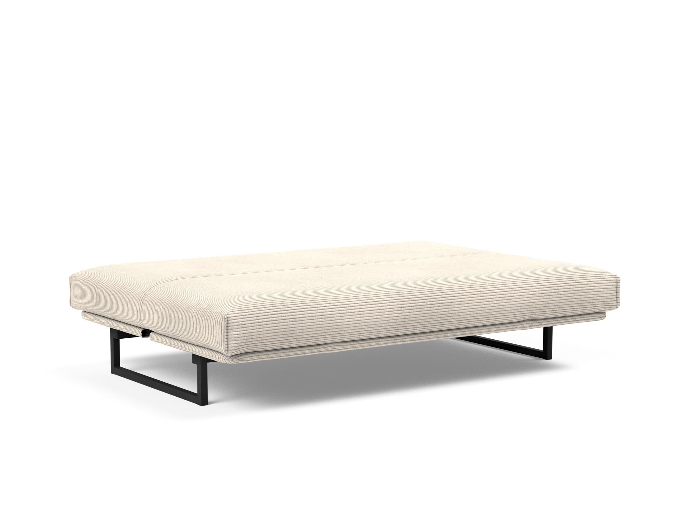 Entdecken Sie das Fraction 140 Bettsofa mit Nordic Cover von Innovation Living: stilvolles Design, komfortable Soft Spring-Matratze, ideal für kompakte Wohnräume.
