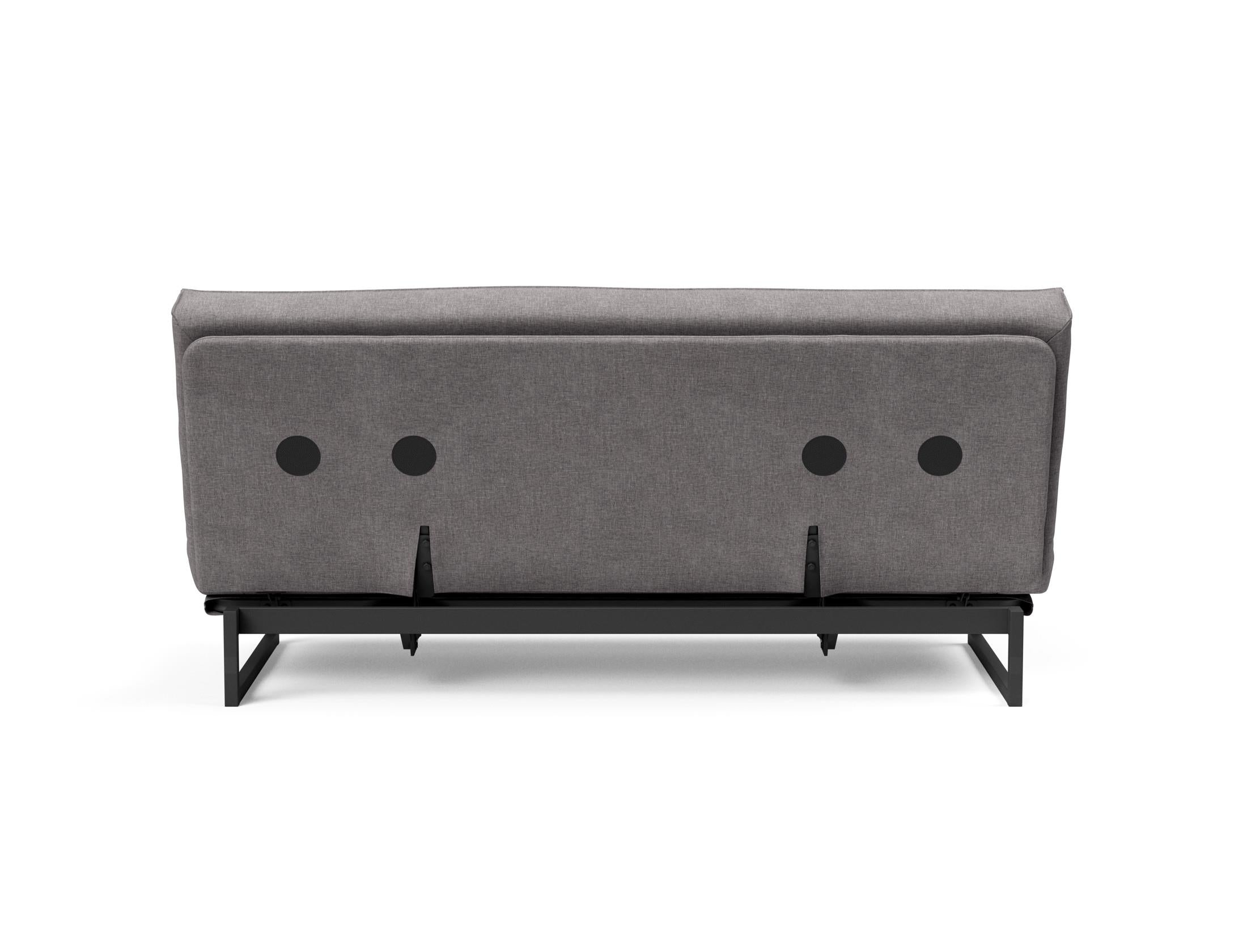 Fraction 140 Bettsofa Sharp Plus: modernes Design mit Soft Spring Bezug, ideal für flexible Wohnräume und gemütliche Schlafgelegenheiten.