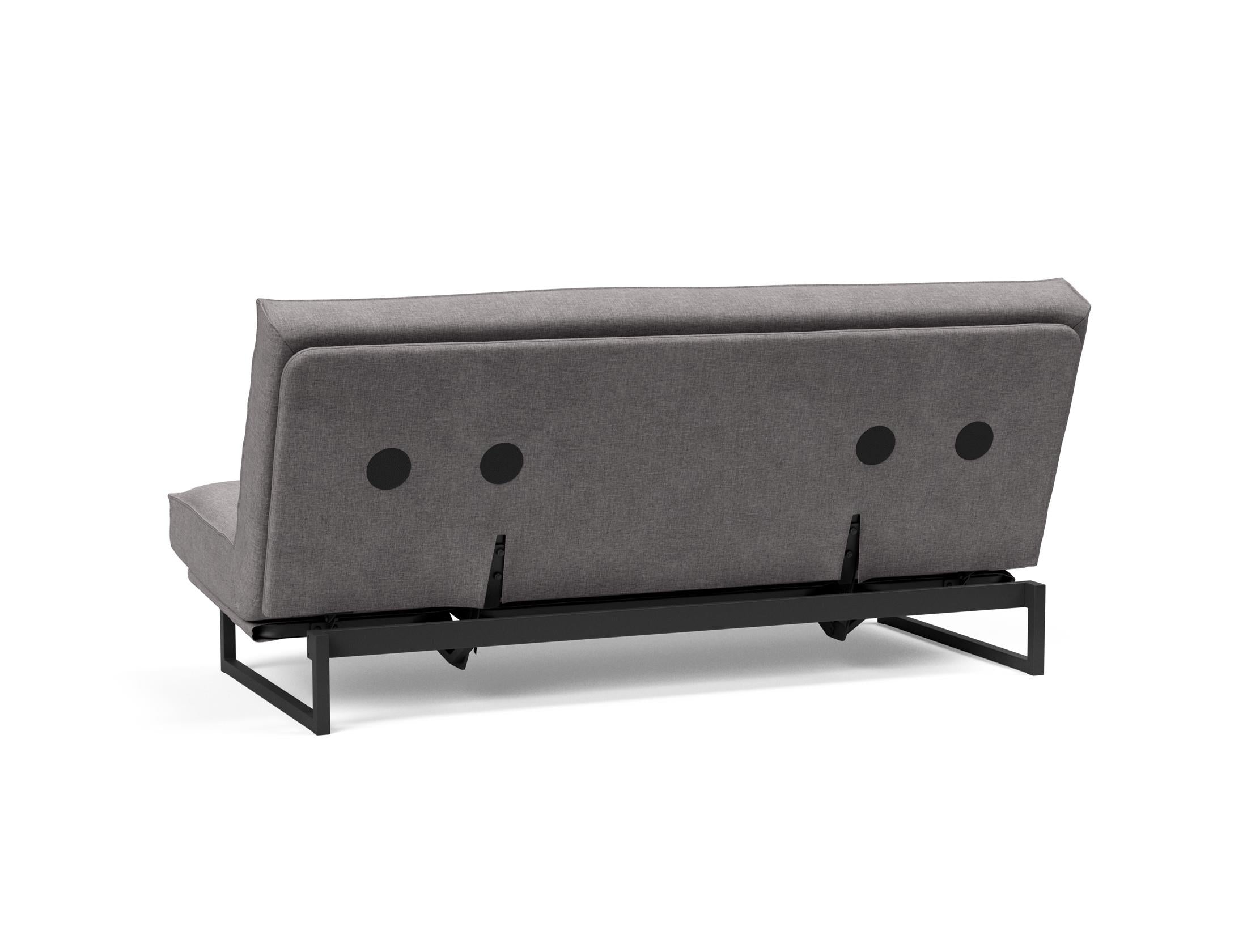 Fraction 140 Bettsofa Sharp Plus: stilvolles Sofa mit Soft Spring Bezug, perfekt für multifunktionale Räume und entspannende Nächte.