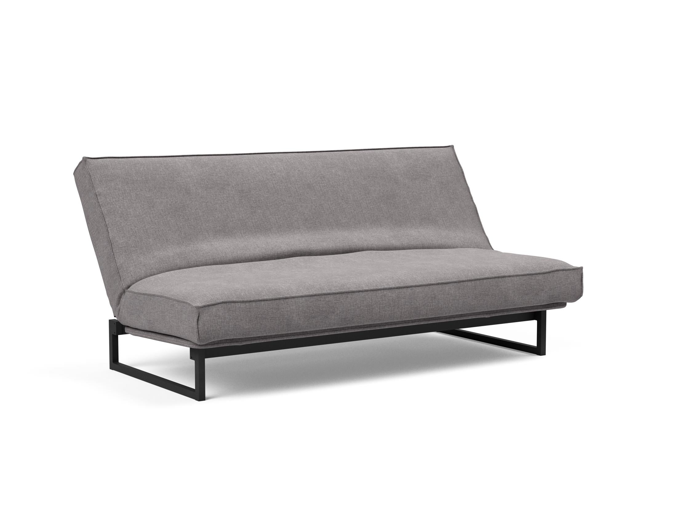 Fraction 140 Bettsofa Sharp Plus: modernes Design mit Soft Spring Bezug, ideal für flexible Wohnräume und gemütliche Schlafgelegenheiten.