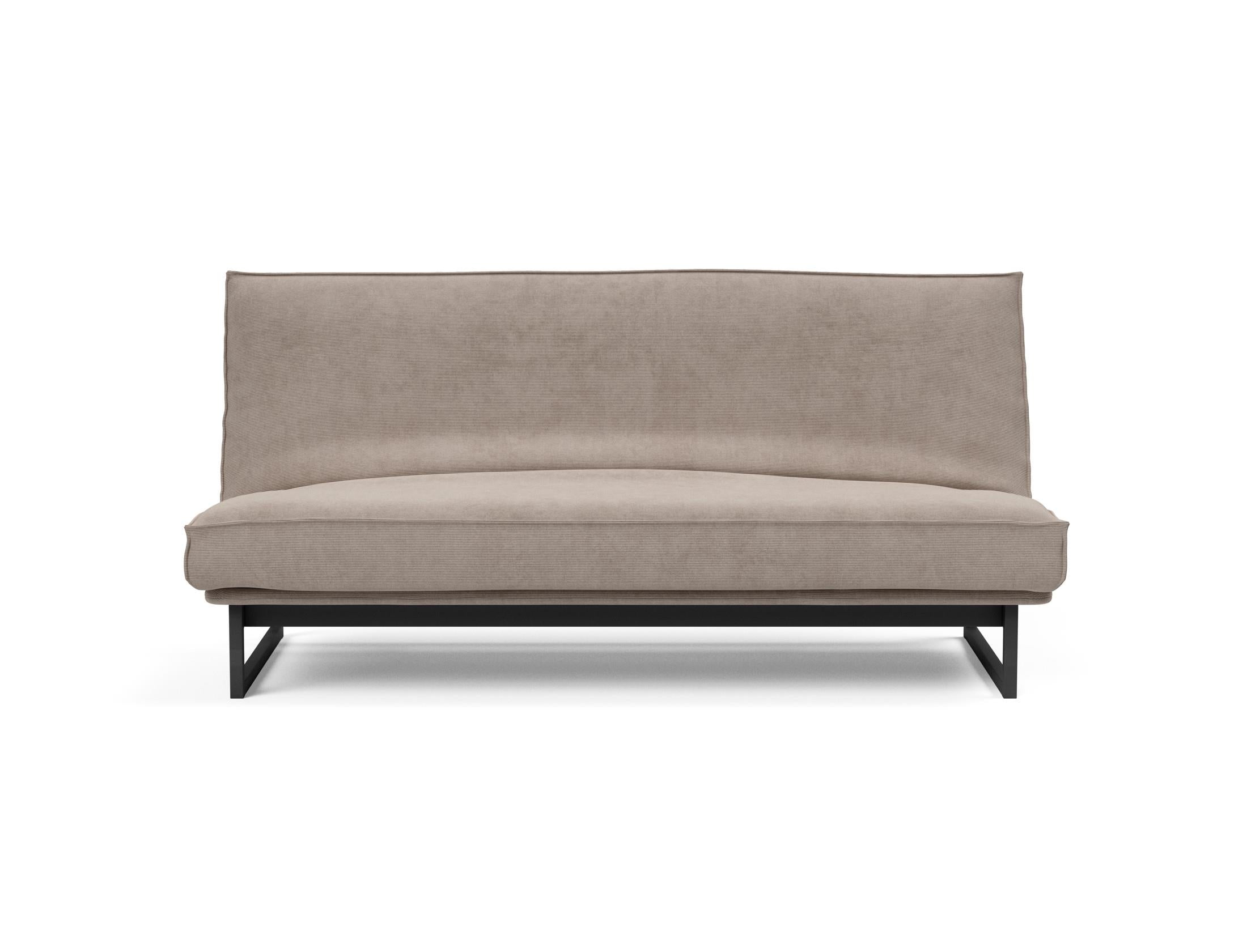 Fraction 140 Bettsofa Sharp Plus: stilvolles Sofa mit Soft Spring Bezug, perfekt für multifunktionale Räume und entspannende Nächte.