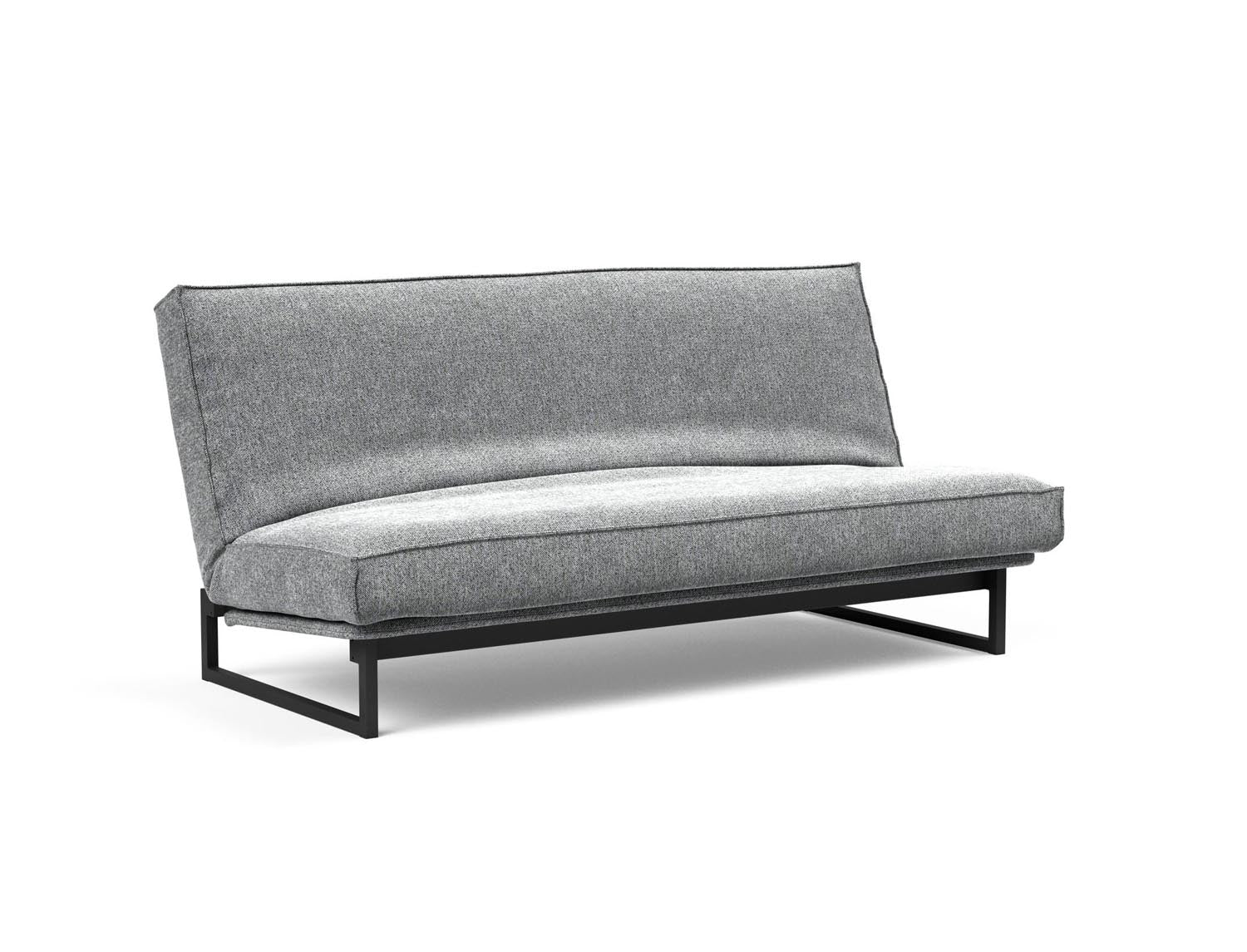 Fraction 140 Bettsofa Sharp Plus: modernes Design mit Soft Spring Bezug, ideal für flexible Wohnräume und gemütliche Schlafgelegenheiten.
