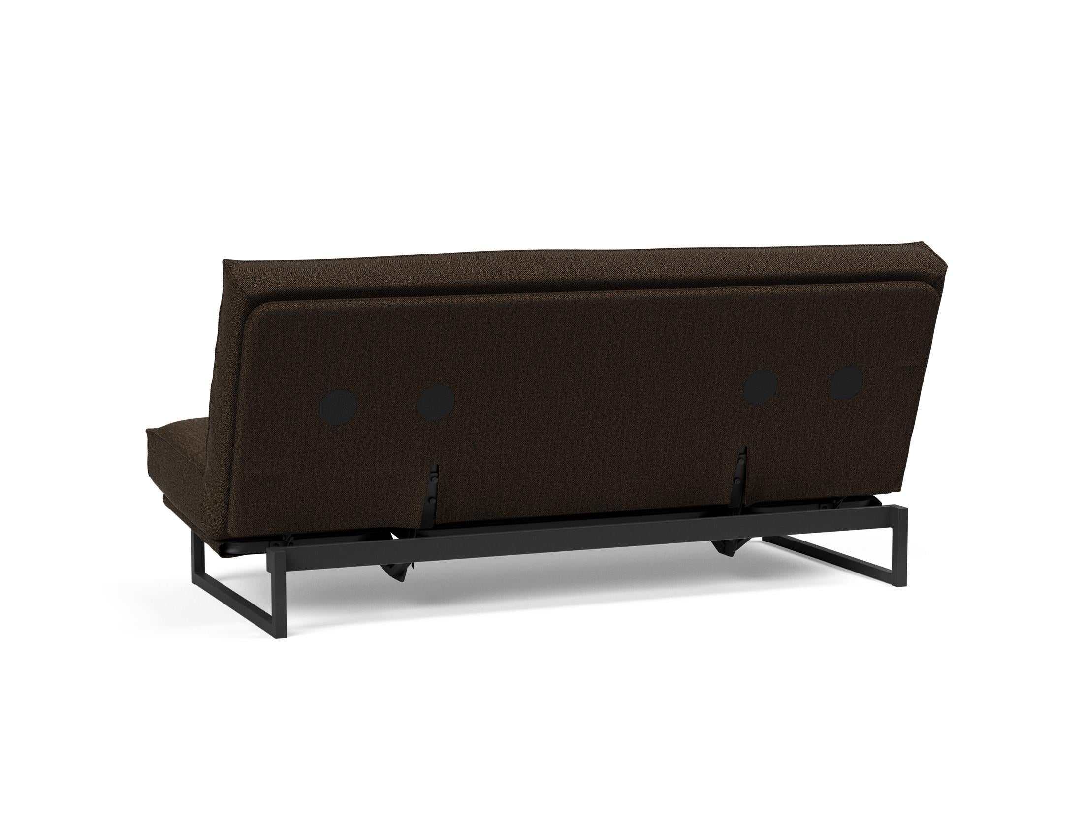 Fraction 140 Bettsofa Sharp Plus: stilvolles Sofa mit Soft Spring Bezug, perfekt für multifunktionale Räume und entspannende Nächte.