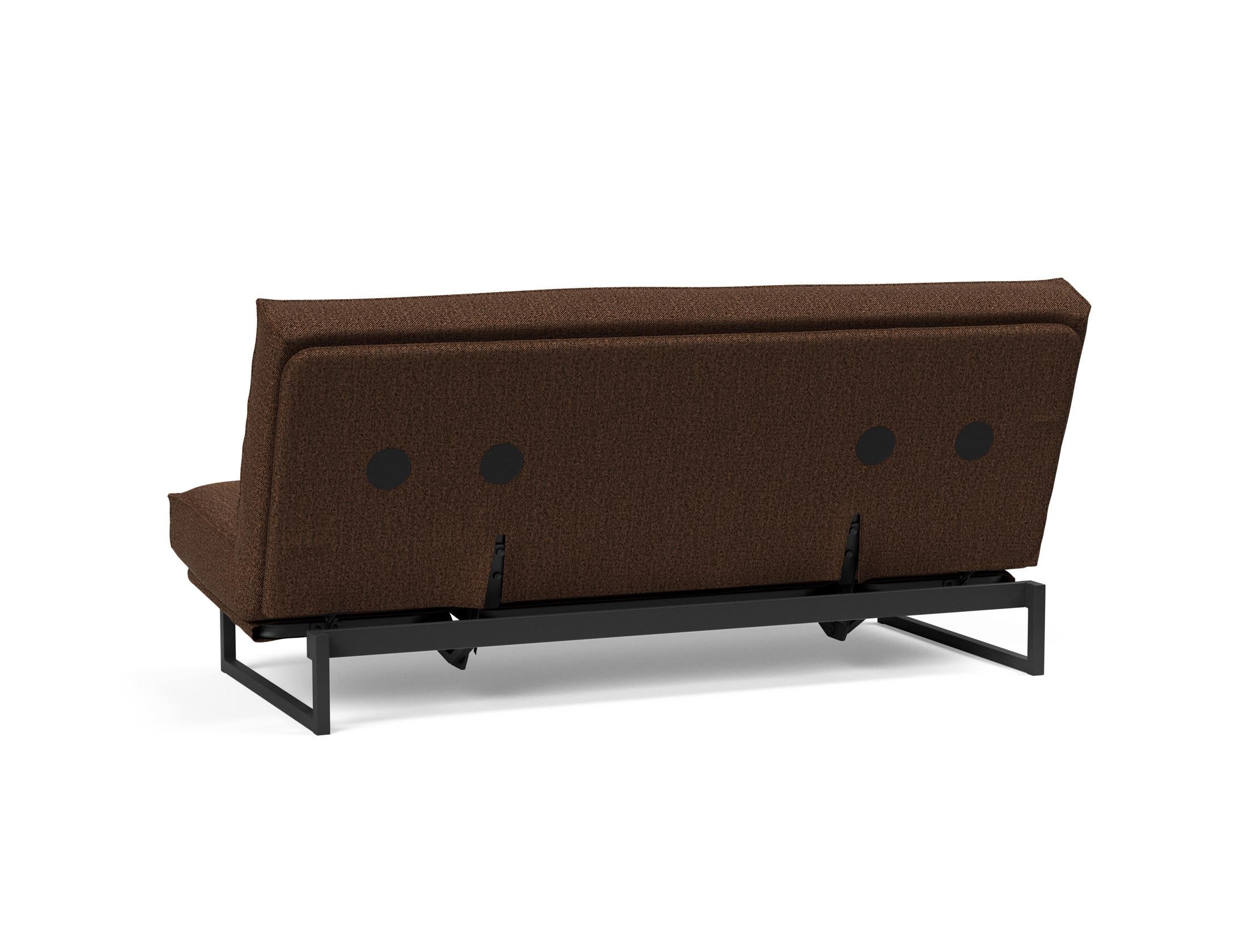 Fraction 140 Bettsofa Sharp Plus: stilvolles Sofa mit Soft Spring Bezug, perfekt für multifunktionale Räume und entspannende Nächte.