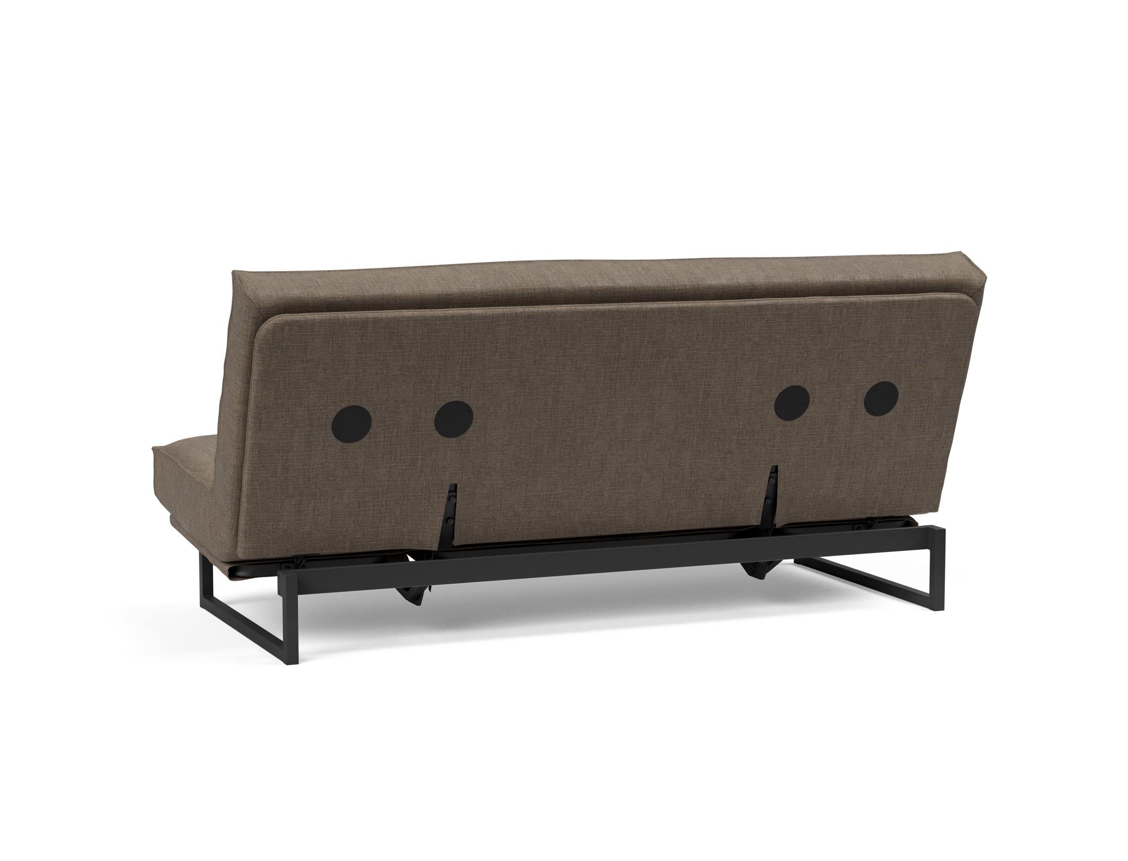 Fraction 140 Bettsofa Sharp Plus: stilvolles Sofa mit Soft Spring Bezug, perfekt für multifunktionale Räume und entspannende Nächte.