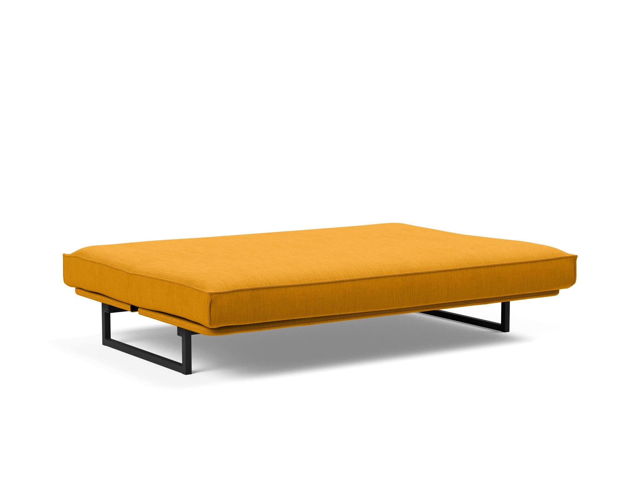 Fraction 140 Bettsofa Sharp Plus: modernes Design mit Soft Spring Bezug, ideal für flexible Wohnräume und gemütliche Schlafgelegenheiten.