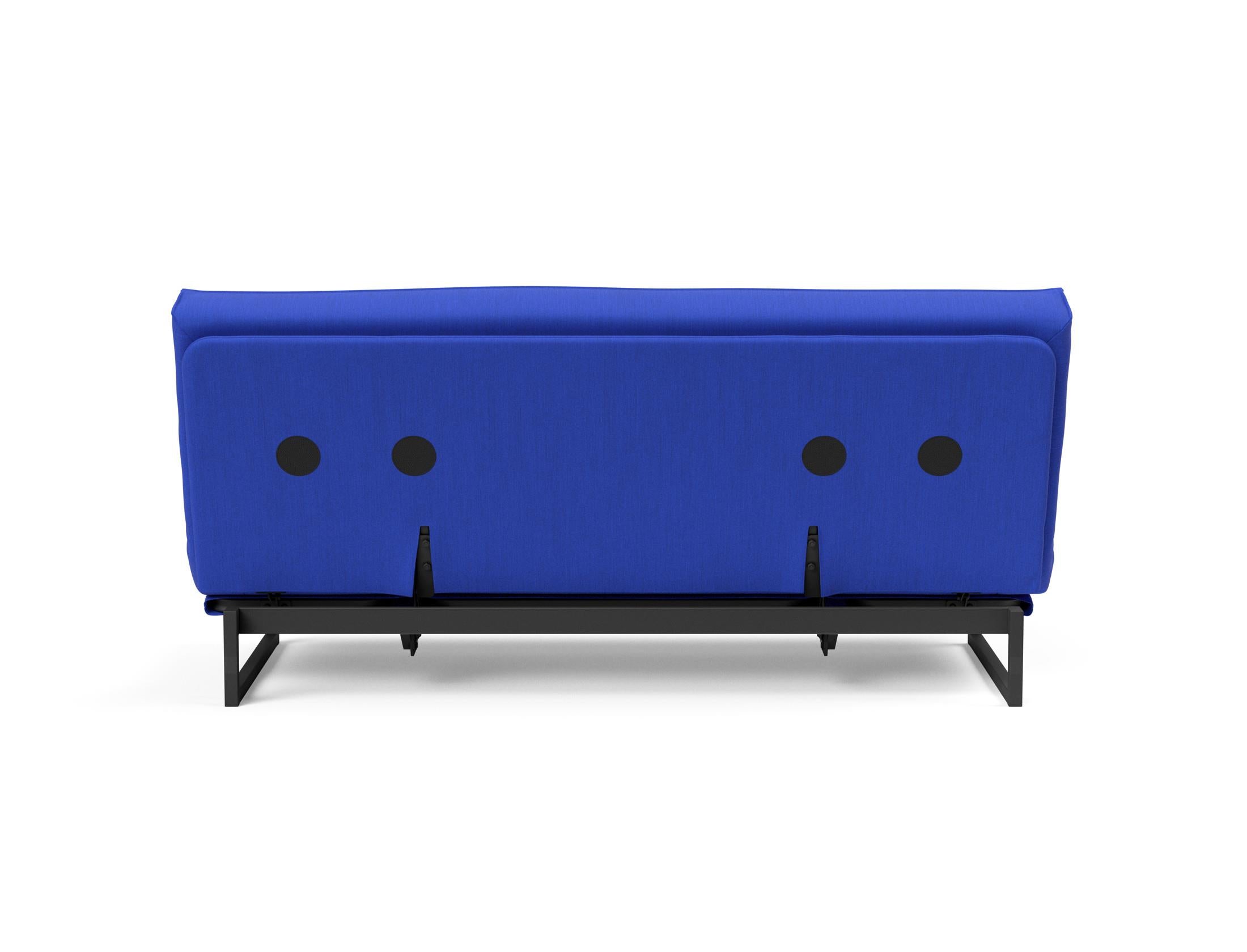 Fraction 140 Bettsofa Sharp Plus: modernes Design mit Soft Spring Bezug, ideal für flexible Wohnräume und gemütliche Schlafgelegenheiten.