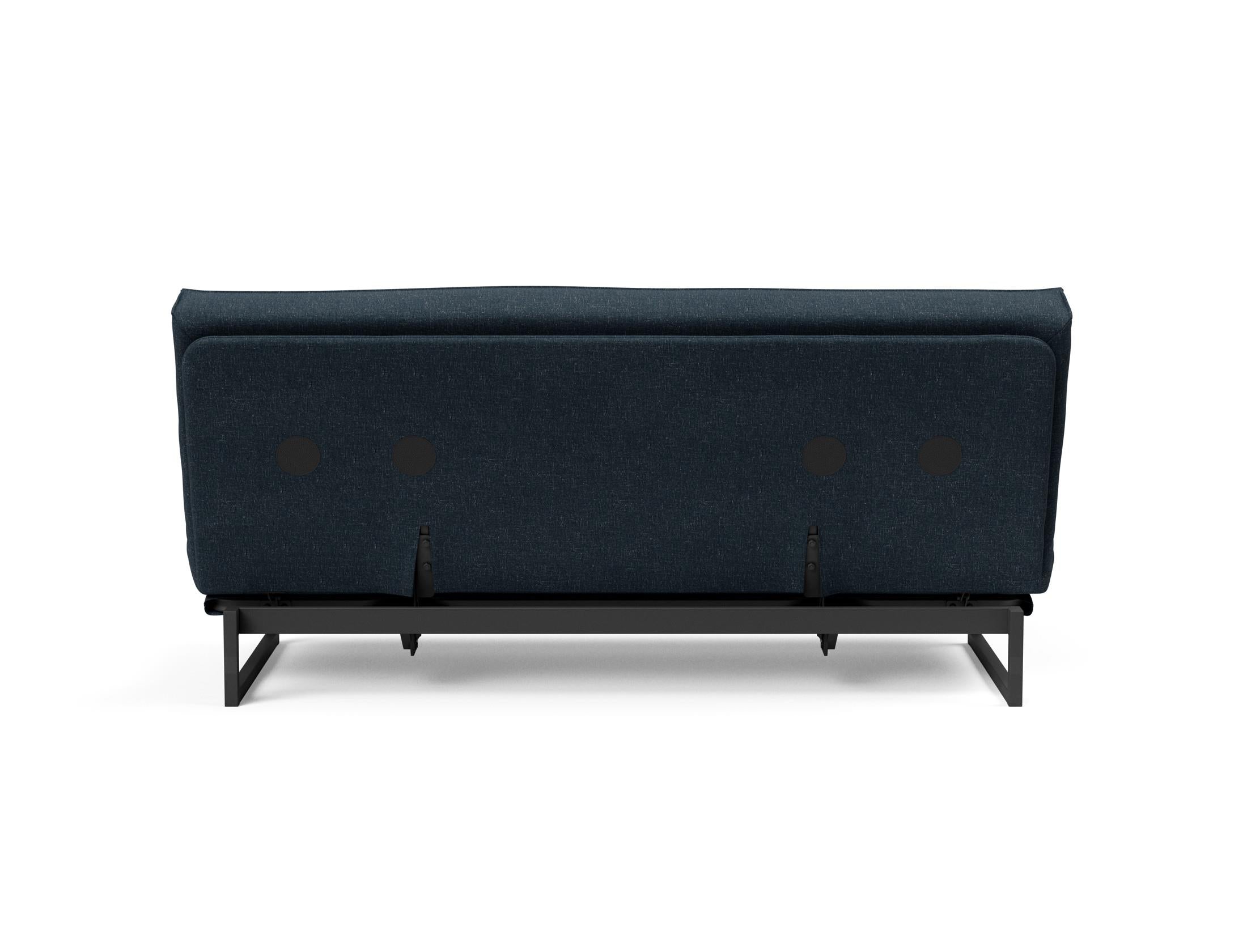 Fraction 140 Bettsofa Sharp Plus: modernes Design mit Soft Spring Bezug, ideal für flexible Wohnräume und gemütliche Schlafgelegenheiten.