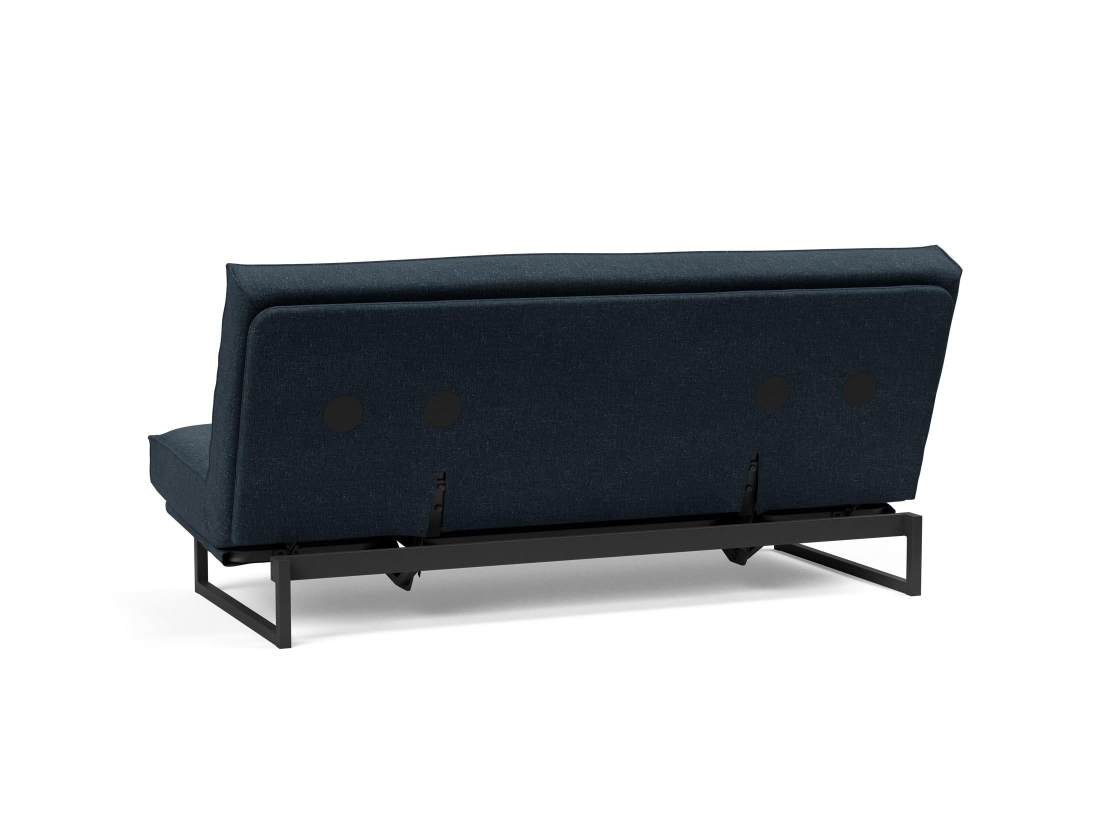 Fraction 140 Bettsofa Sharp Plus: stilvolles Sofa mit Soft Spring Bezug, perfekt für multifunktionale Räume und entspannende Nächte.