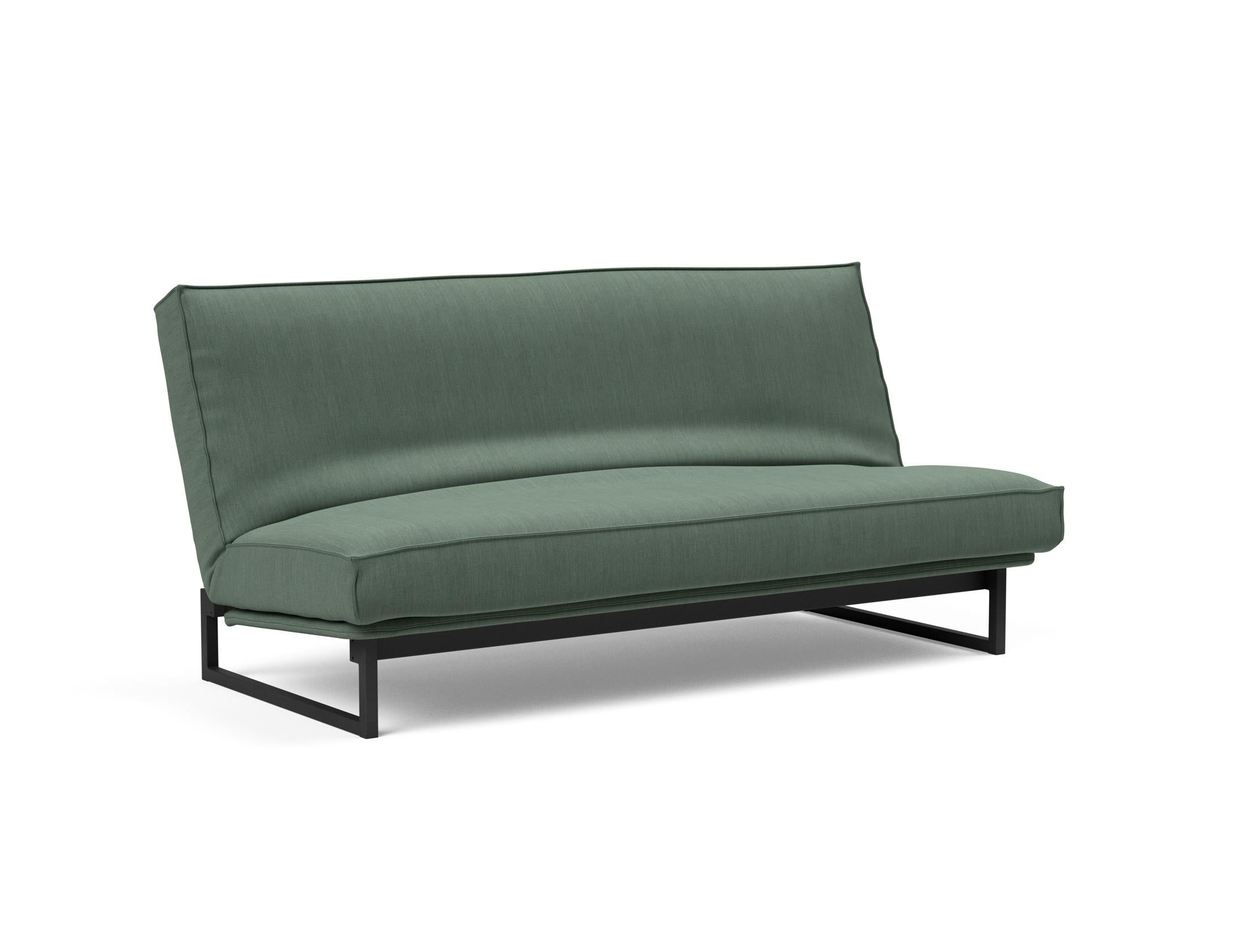Fraction 140 Bettsofa Sharp Plus: modernes Design mit Soft Spring Bezug, ideal für flexible Wohnräume und gemütliche Schlafgelegenheiten.