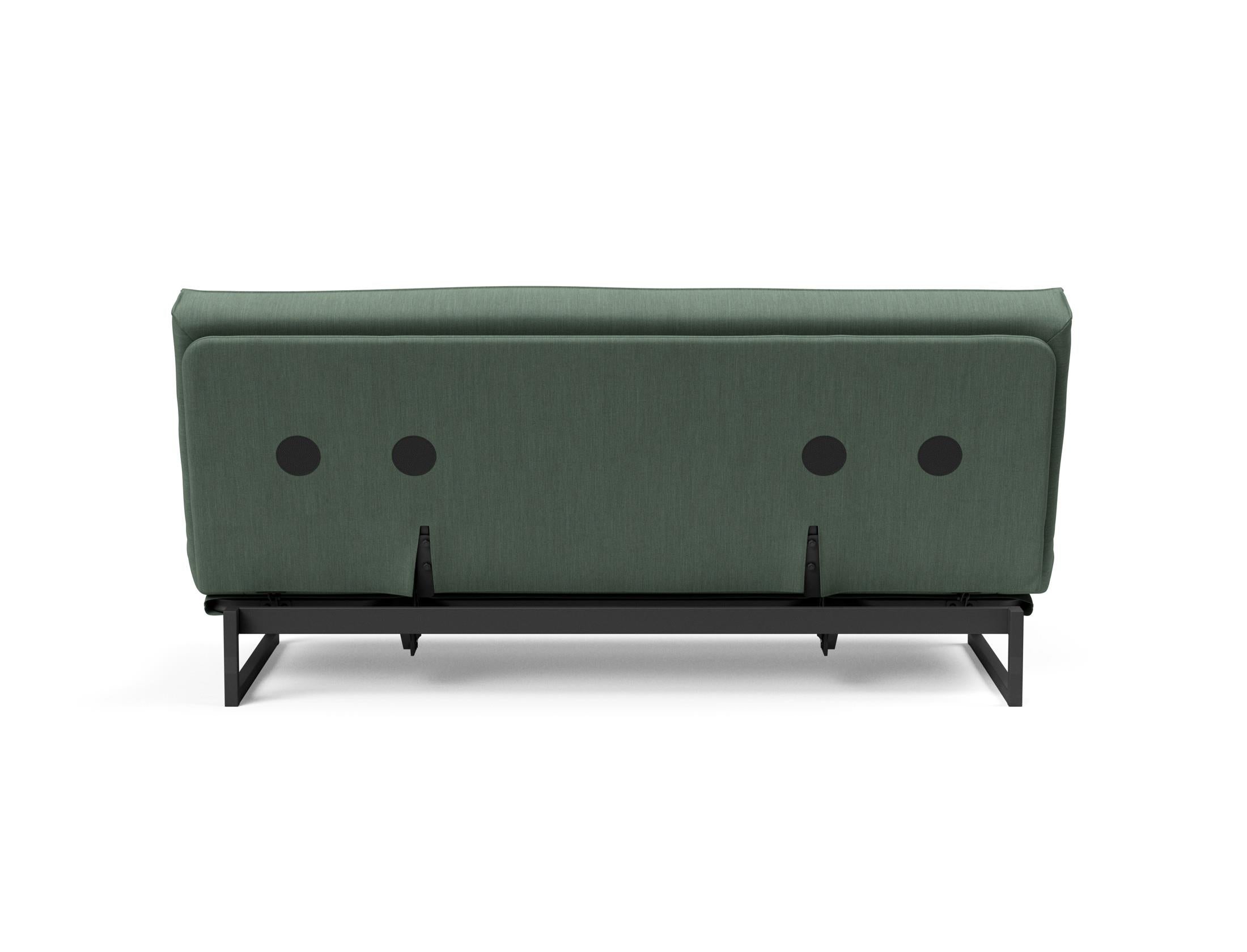 Fraction 140 Bettsofa Sharp Plus: modernes Design mit Soft Spring Bezug, ideal für flexible Wohnräume und gemütliche Schlafgelegenheiten.