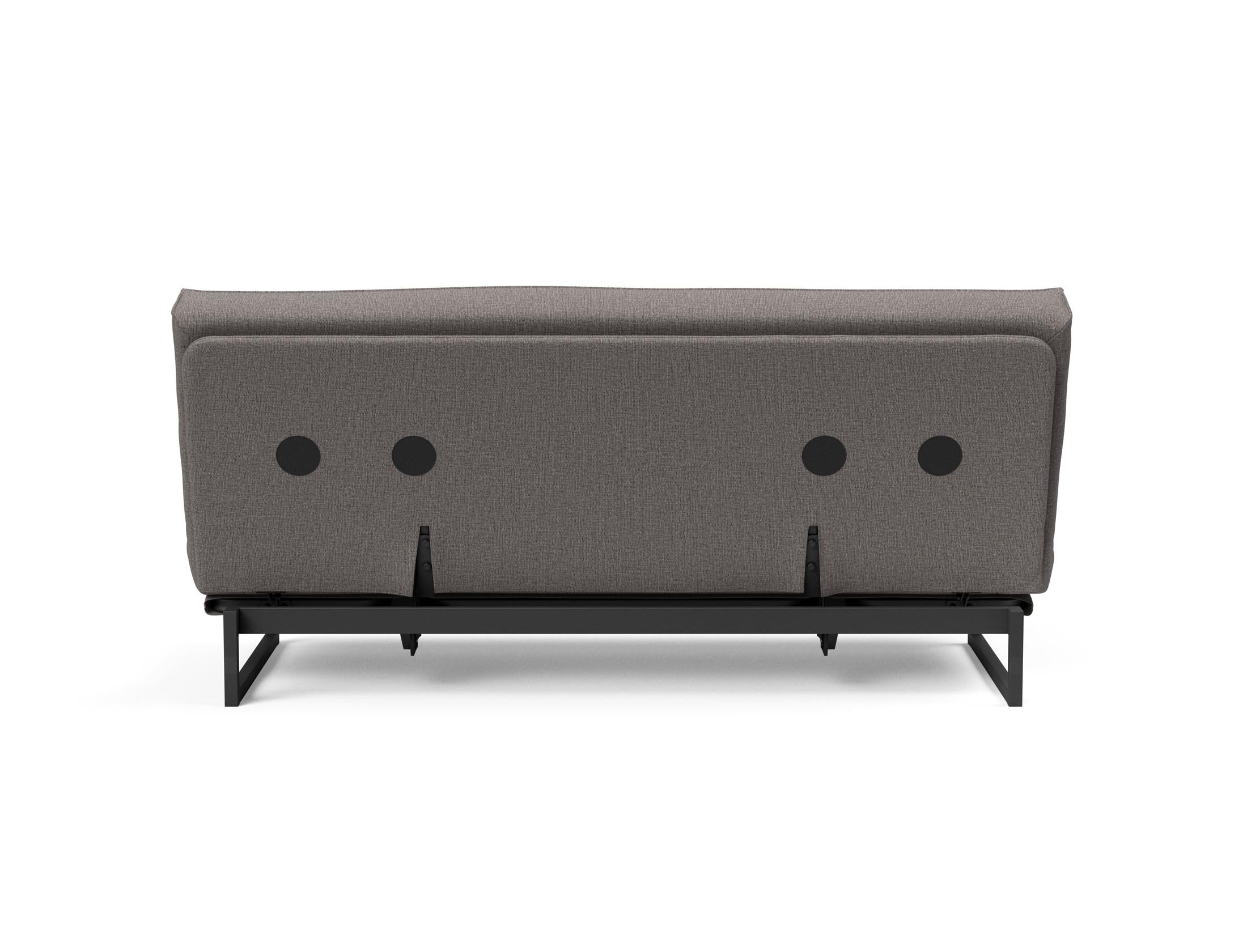 Fraction 140 Bettsofa Sharp Plus: modernes Design mit Soft Spring Bezug, ideal für flexible Wohnräume und gemütliche Schlafgelegenheiten.