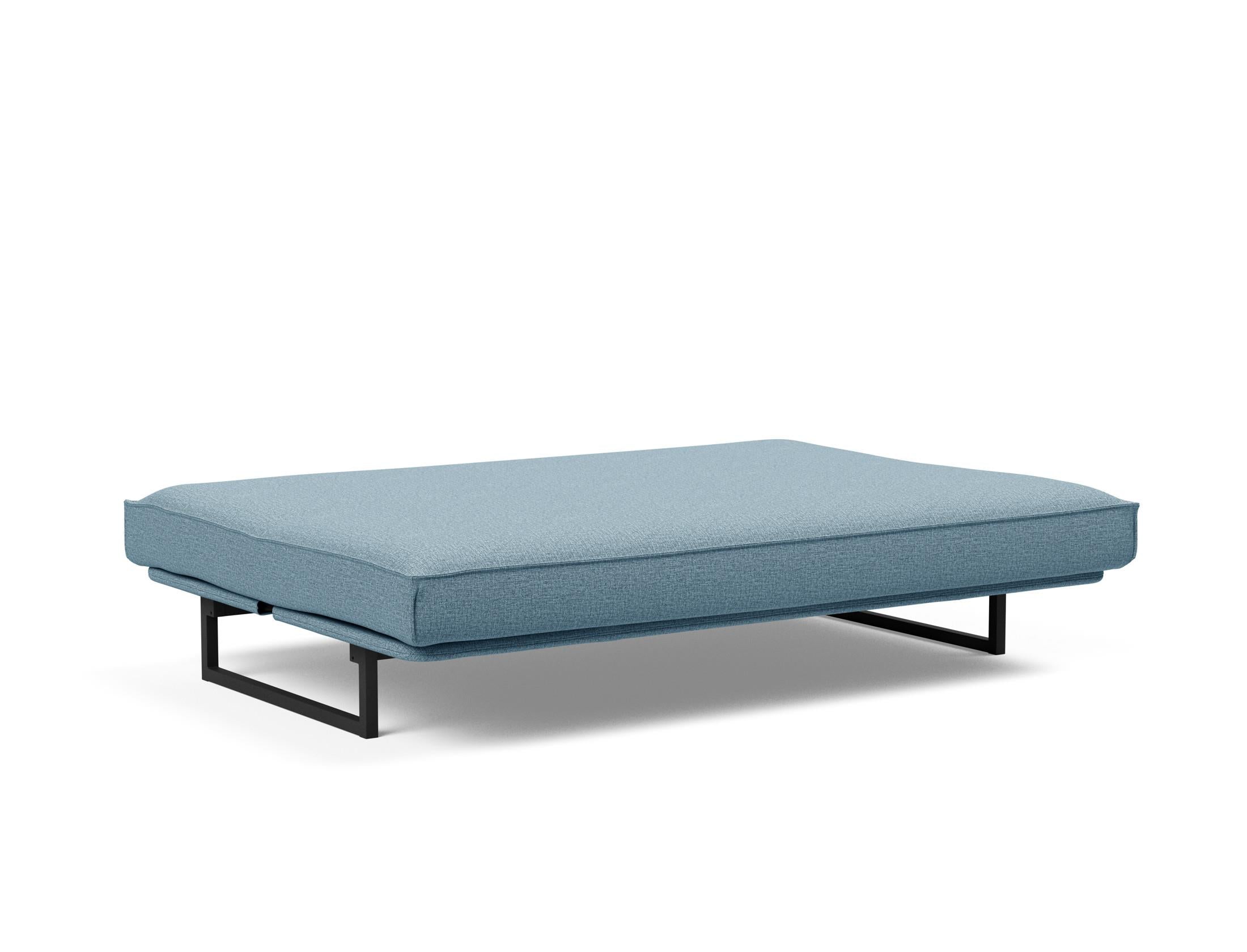 Fraction 140 Bettsofa Sharp Plus: modernes Design mit Soft Spring Bezug, ideal für flexible Wohnräume und gemütliche Schlafgelegenheiten.