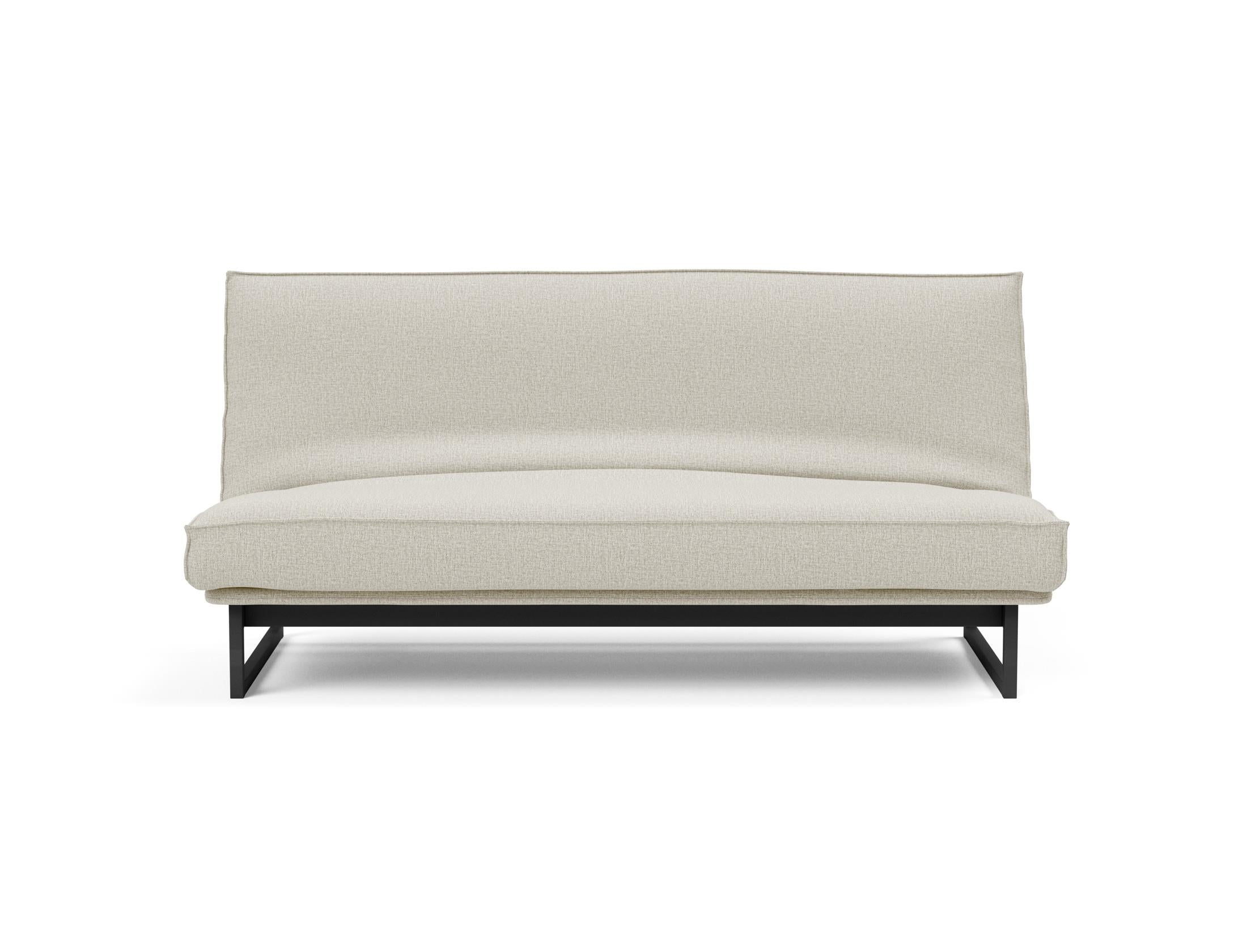 Fraction 140 Bettsofa Sharp Plus: stilvolles Sofa mit Soft Spring Bezug, perfekt für multifunktionale Räume und entspannende Nächte.