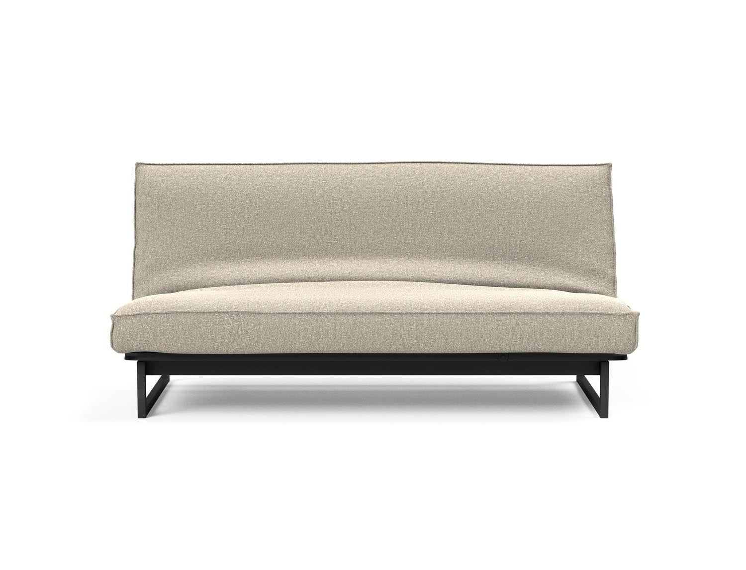 Fraction 140 Bettsofa Sharp Plus: modernes Design mit Soft Spring Bezug, ideal für flexible Wohnräume und gemütliche Schlafgelegenheiten.