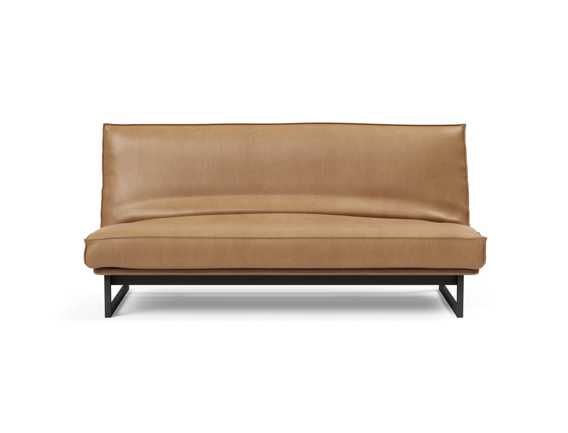 Fraction 140 Bettsofa Sharp Plus: modernes Design mit Soft Spring Bezug, ideal für flexible Wohnräume und gemütliche Schlafgelegenheiten.