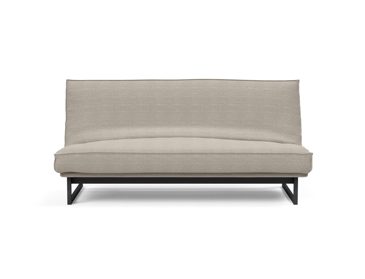 Fraction 140 Bettsofa Sharp Plus: modernes Design mit Soft Spring Bezug, ideal für flexible Wohnräume und gemütliche Schlafgelegenheiten.